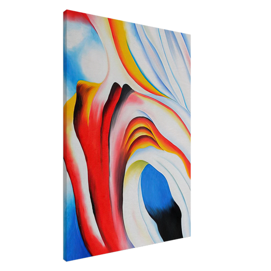 Georgia O'Keeffe - Music Pink and Blue Canvas - 20x30 cm / 8x12 inches-canvas