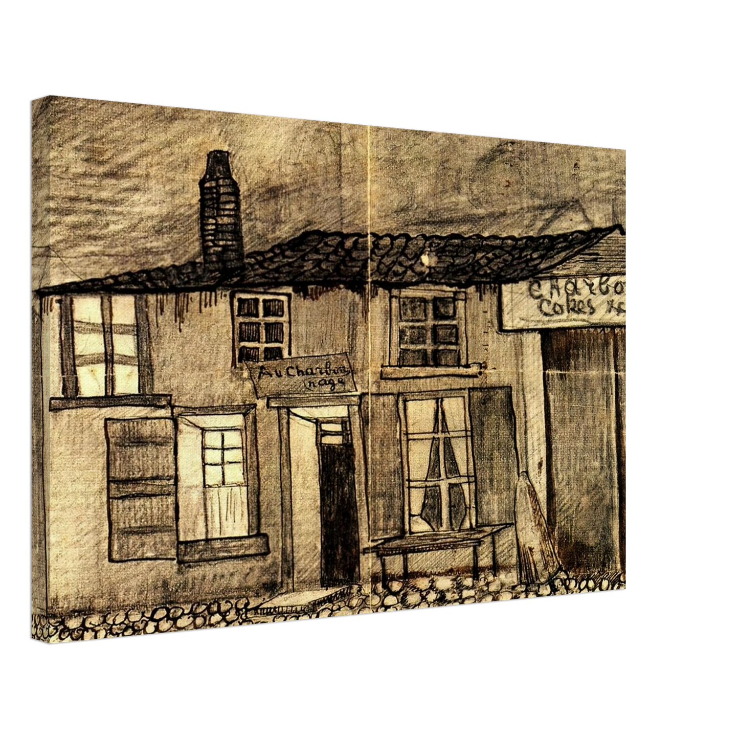 Vincent van Gogh - Ã¢â‚¬Å“Au CharbonnageÃ¢â‚¬Â Cafe Canvas - 70x100 cm / 28x40 inches-canvas