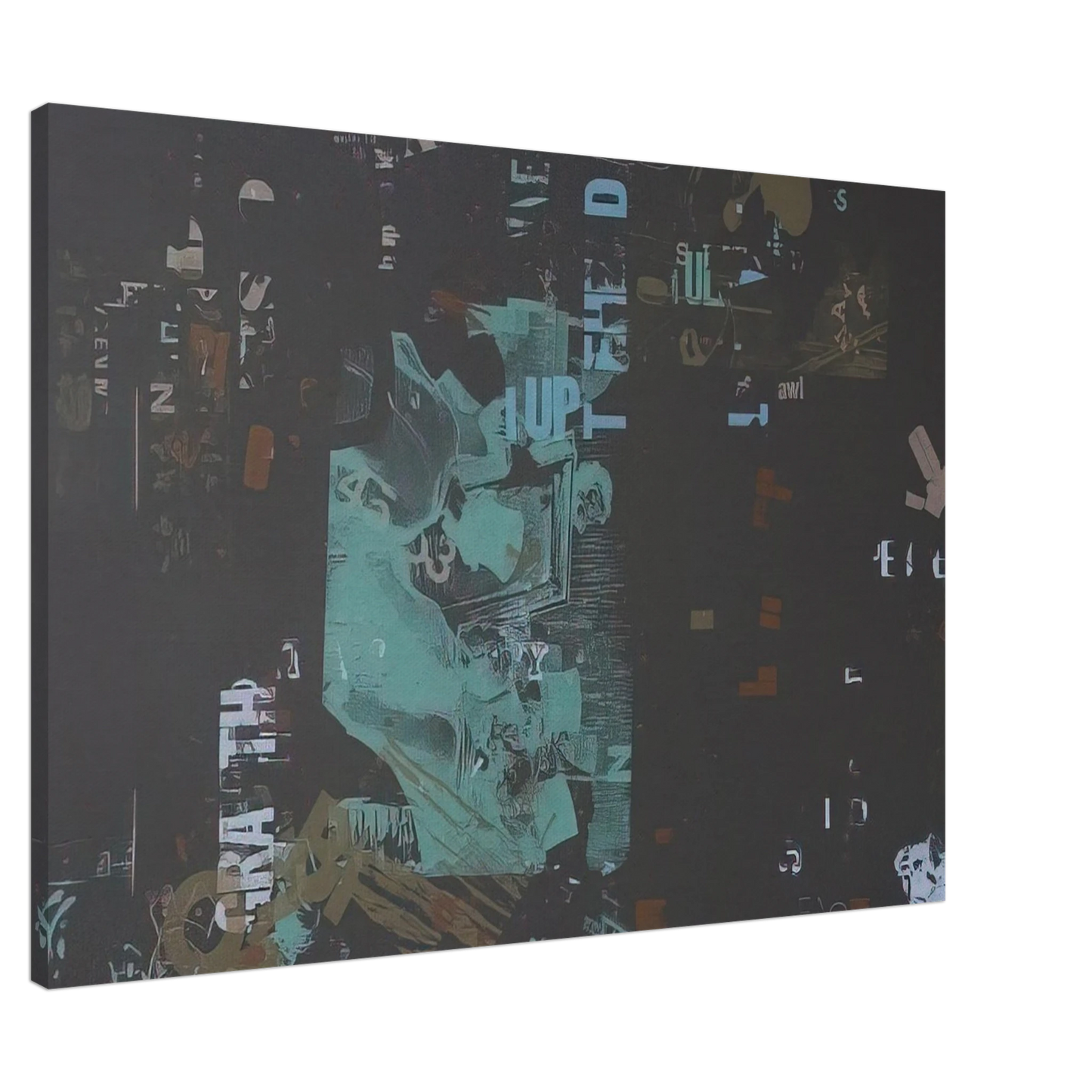 John Cage - Not Wanting to Say Anything About Marcel Detail - 1969 Canvas - 20x30 cm / 8x12 inches-canvas