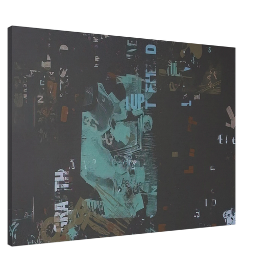 John Cage - Not Wanting to Say Anything About Marcel Detail - 1969 Canvas - 20x30 cm / 8x12 inches-canvas