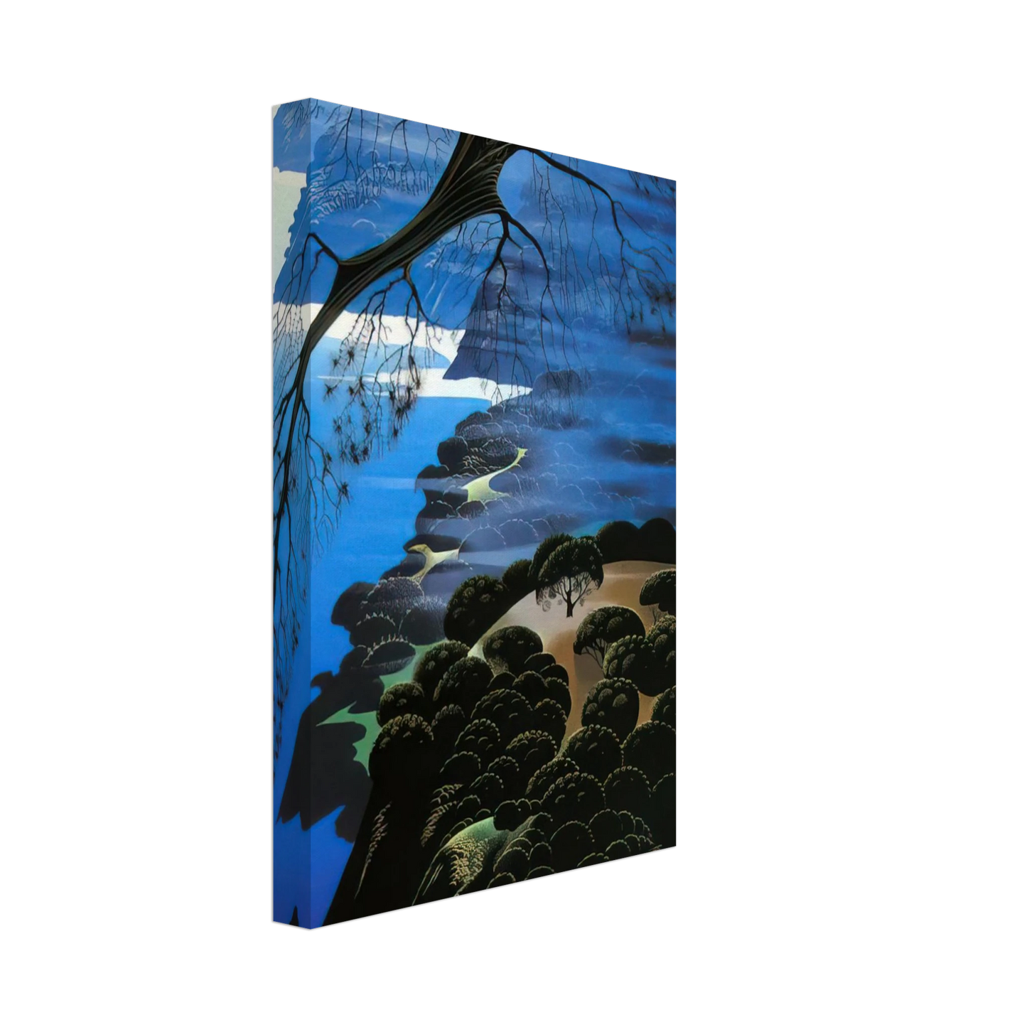 Eyvind Earle - Mystical Coastline Canvas - 70x100 cm / 28x40 inches-canvas