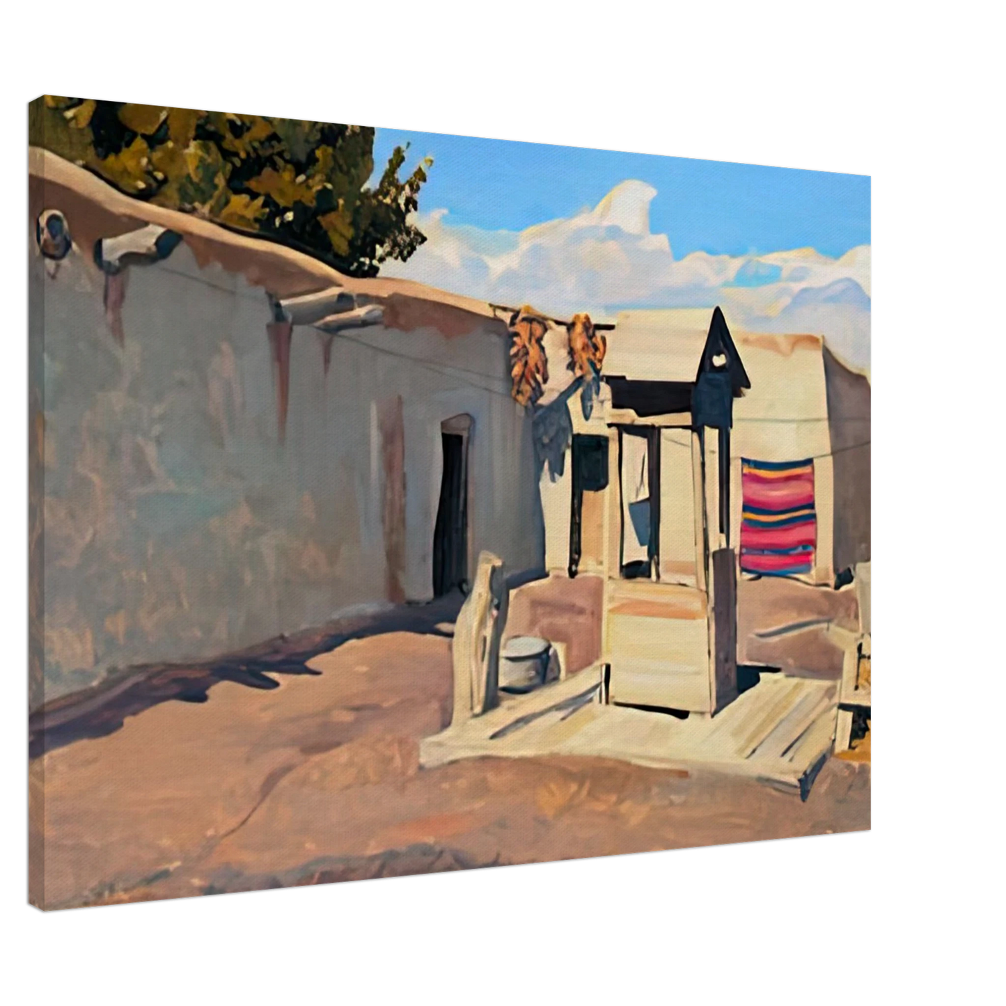 Maynard Dixon - OLD PATIO 1931 Canvas - 20x30 cm / 8x12 inches-canvas