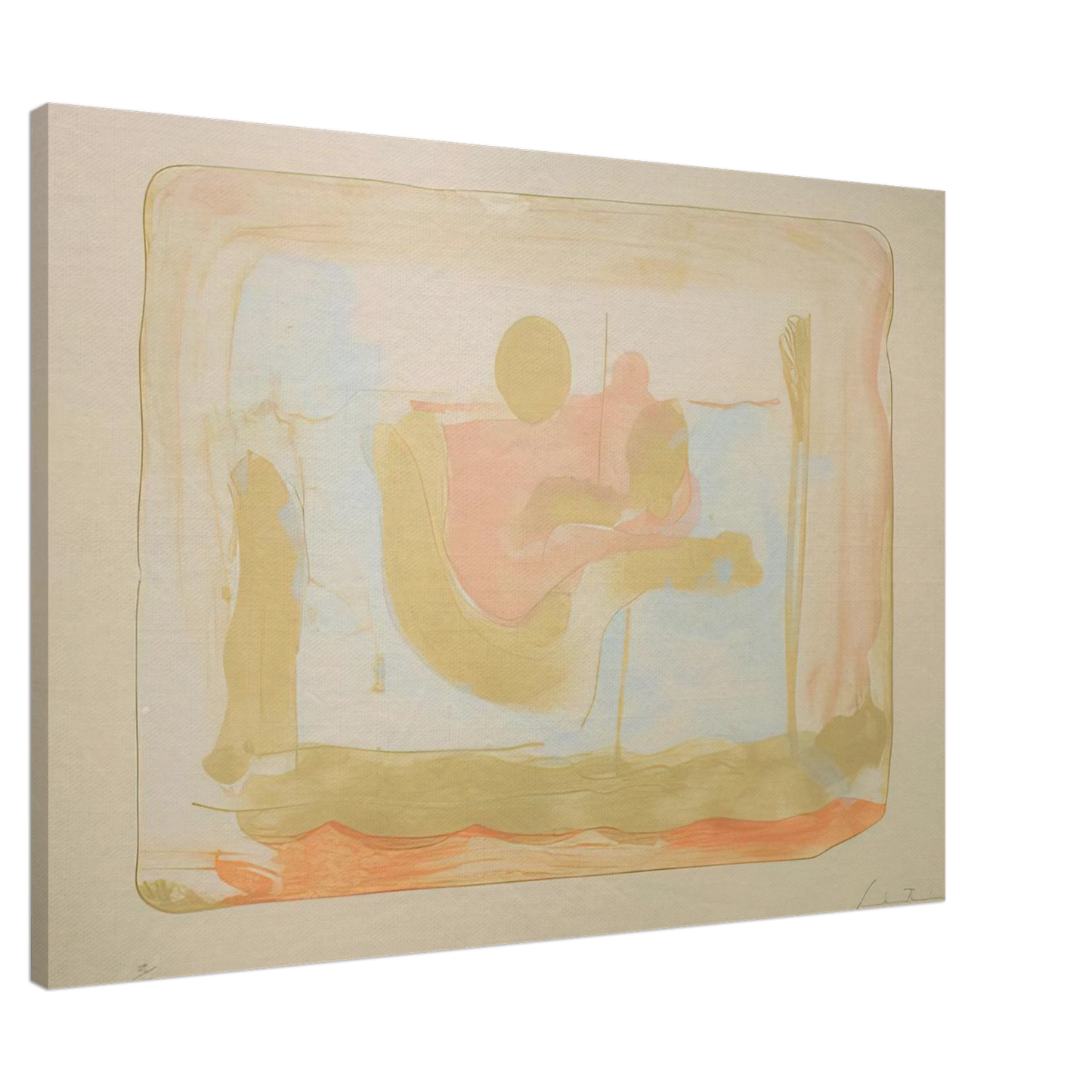 Helen Frankenthaler - Reflections I - 1995 Canvas - 20x30 cm / 8x12 inches-canvas