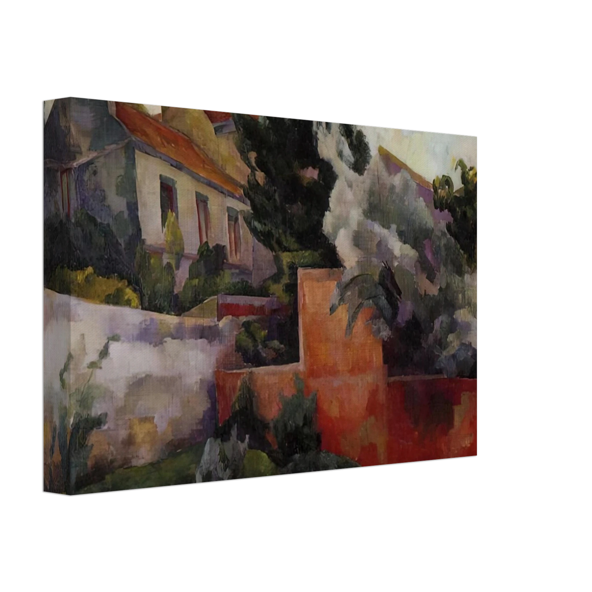 Diego Rivera - THE OUTSKIRTS OF PARIS 1918 Canvas - 70x100 cm / 28x40 inches-canvas