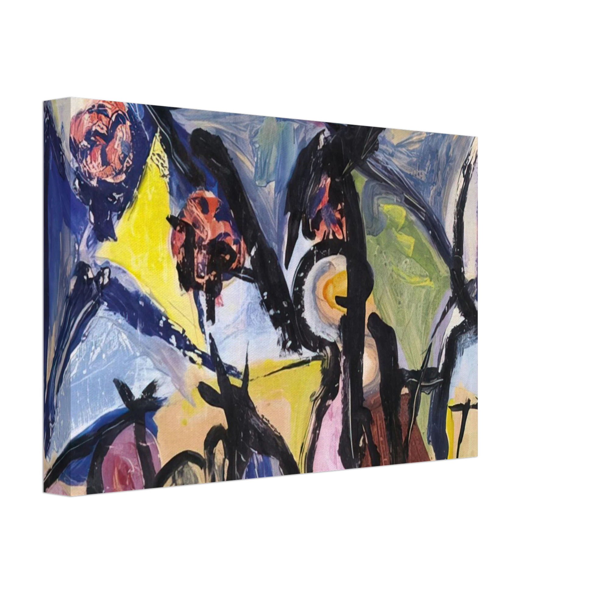 Walasse Ting - Abstract Still Life - 1950 Canvas - 70x100 cm / 28x40 inches-canvas
