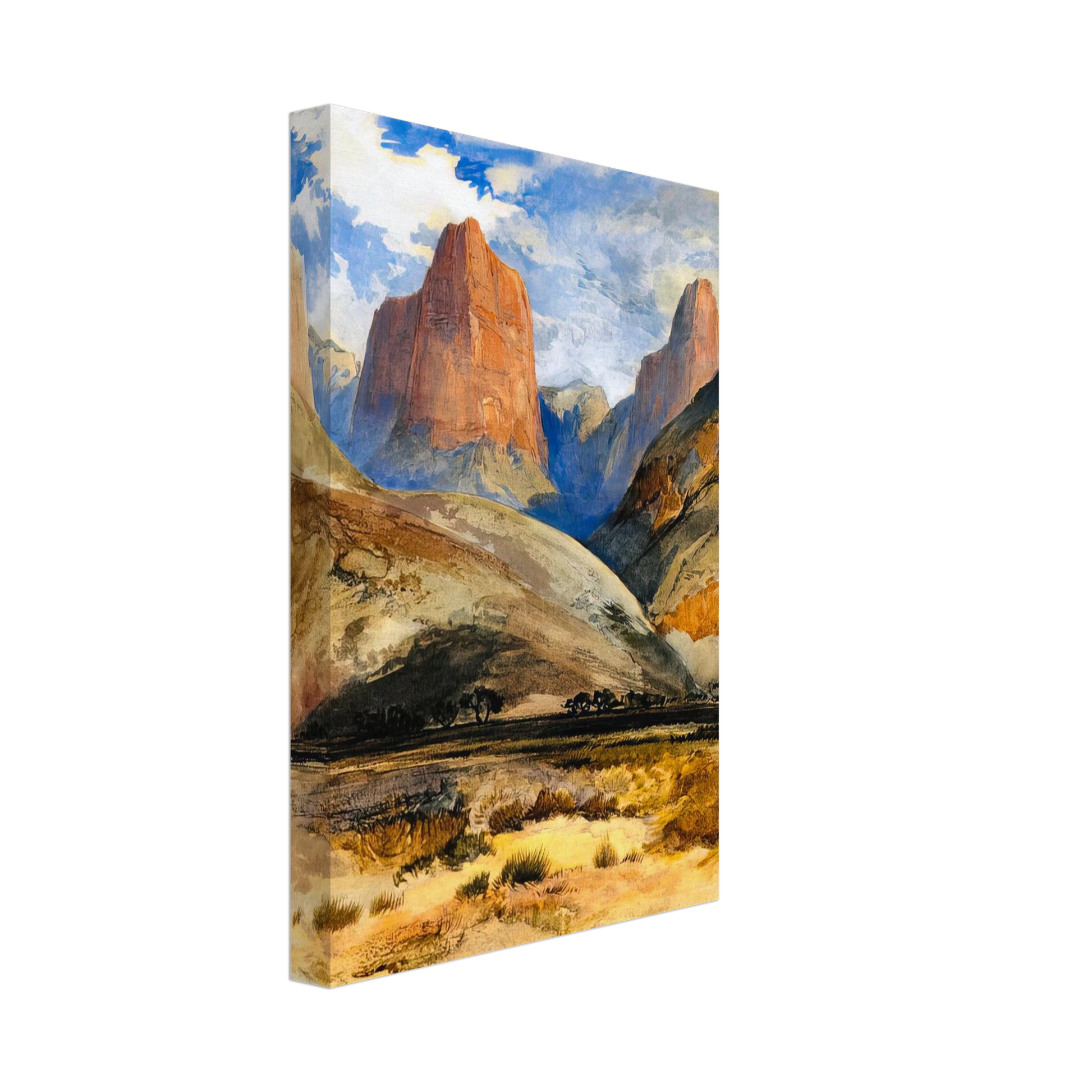 Thomas Moran - Colburns Butte South Utah Canvas - 70x100 cm / 28x40 inches-canvas