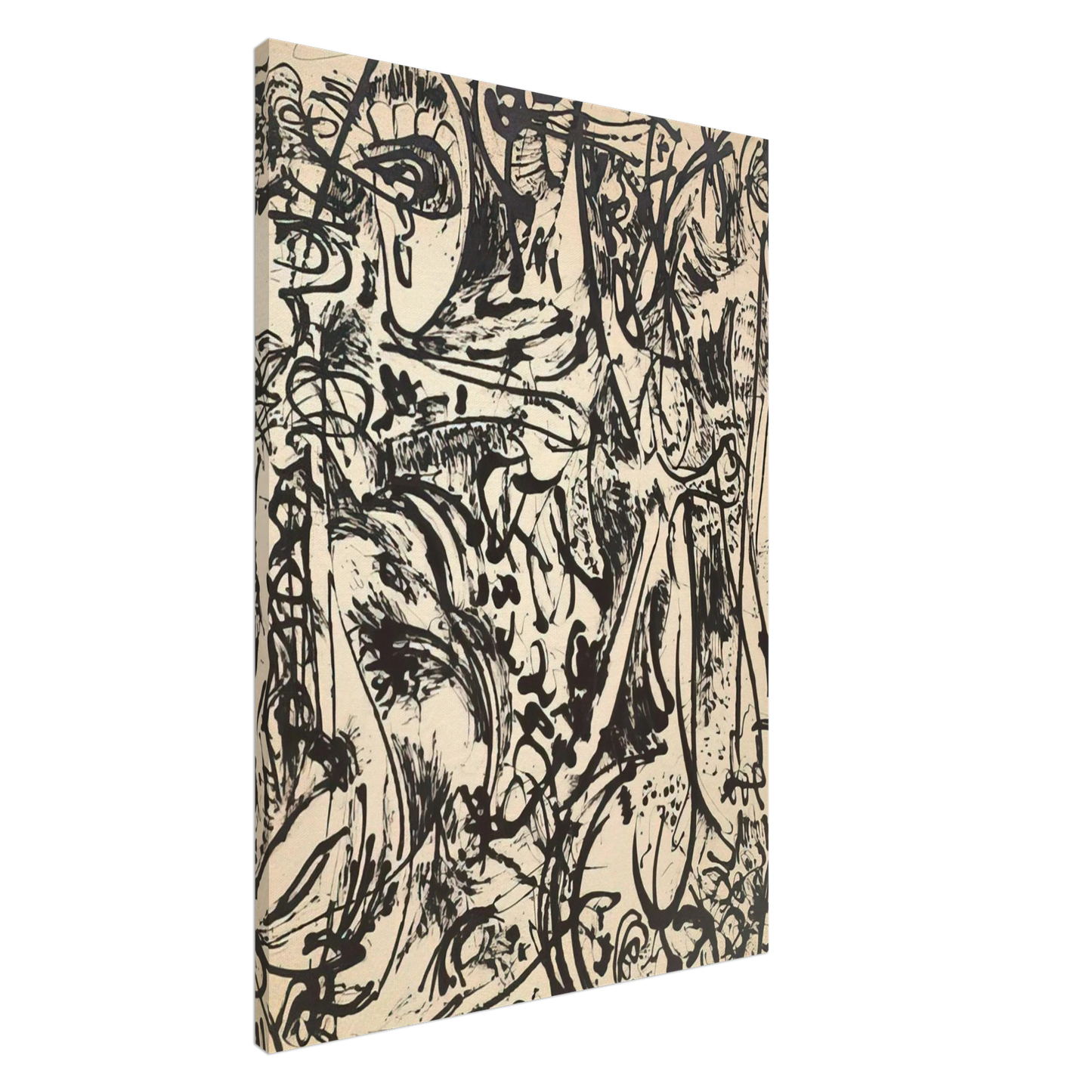 Jackson Pollock - ECHO 1951 Canvas - 20x30 cm / 8x12 inches-canvas