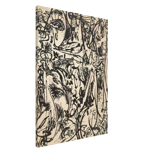 Jackson Pollock - ECHO 1951 Canvas - 20x30 cm / 8x12 inches-canvas