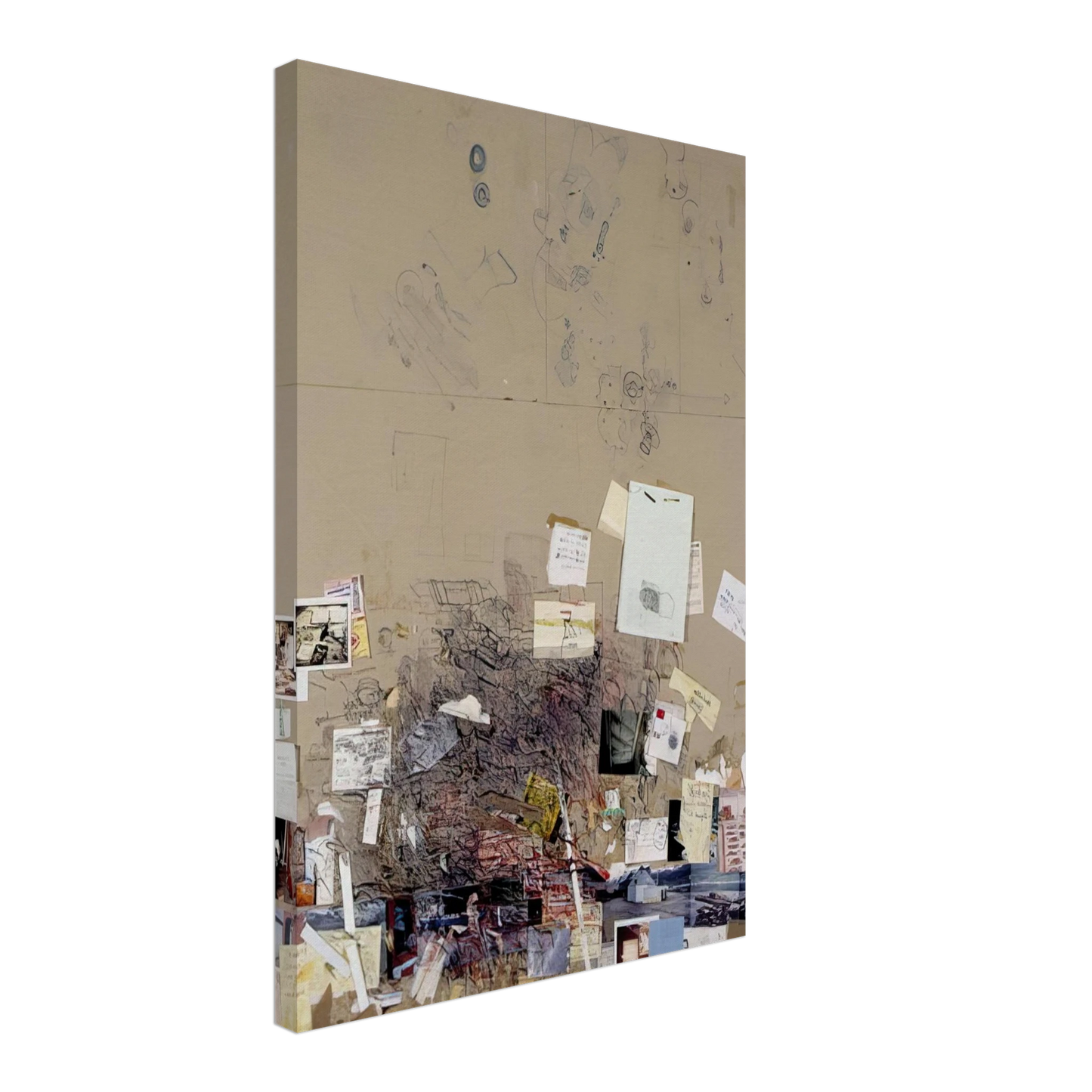 Dieter Roth - Tischmatte, Buro Hegenheimerstrasse, Base - 1994 Canvas - 40x60 cm / 16x24 inches-canvas