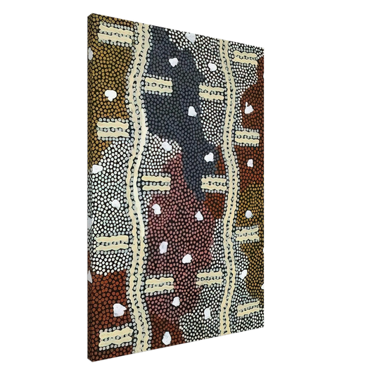 Clifford Possum Tjapaltjarri - Reve Eclair A Mont Wedge - 1994 Canvas - 20x30 cm / 8x12 inches-canvas