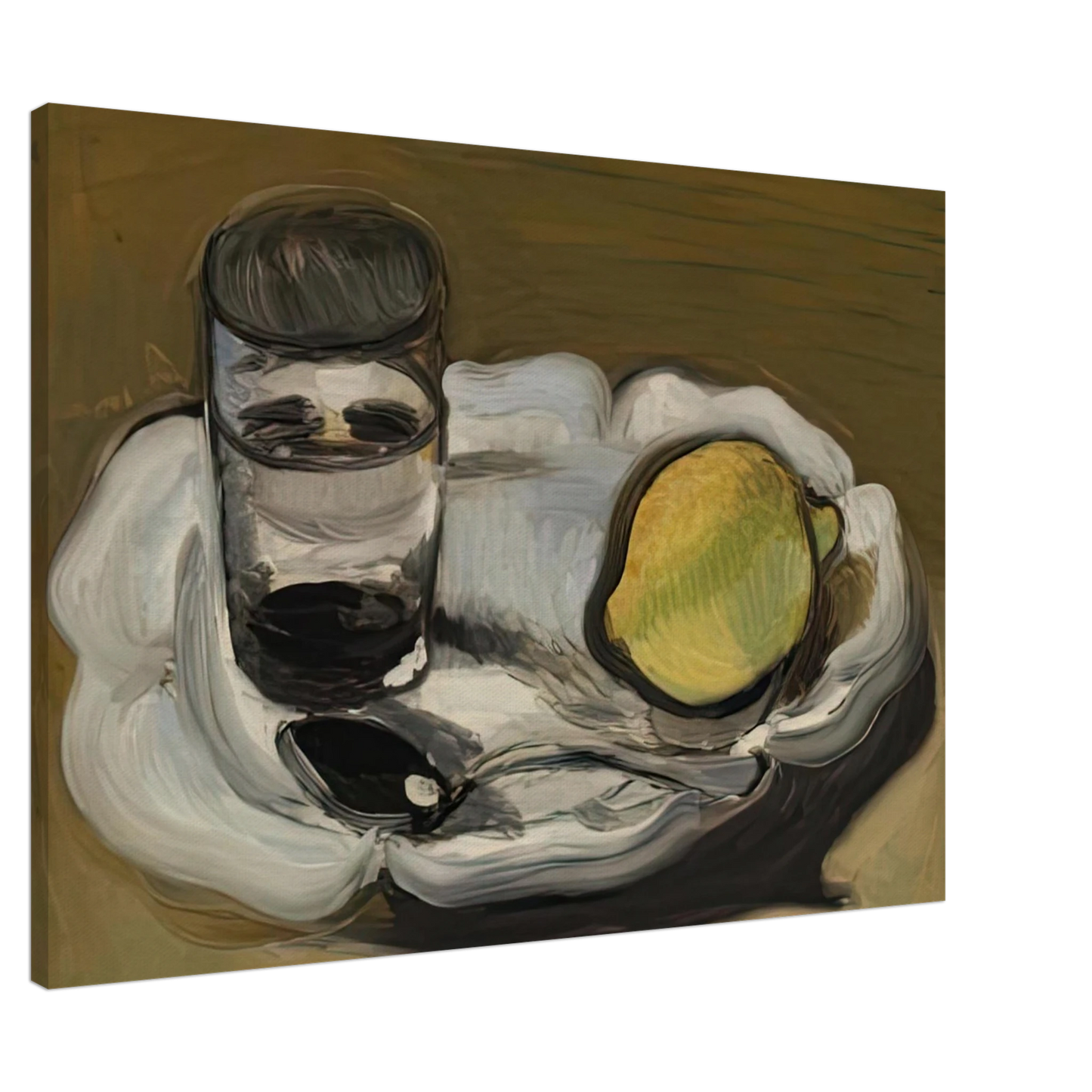 Henri Matisse - STILL LIFE WITH LEMON 1917 Canvas - 20x30 cm / 8x12 inches-canvas