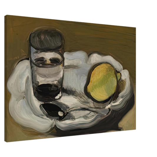 Henri Matisse - STILL LIFE WITH LEMON 1917 Canvas - 20x30 cm / 8x12 inches-canvas