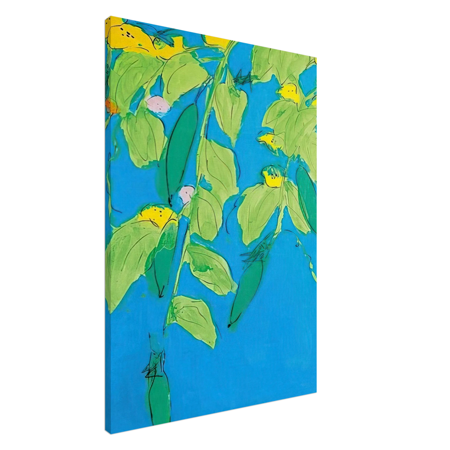 Walasse Ting - Summer Days - 2008 Canvas - 20x30 cm / 8x12 inches-canvas