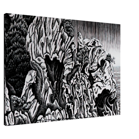 MC Escher - CALANCHE OF PIANA CORSICA FEBRUARY 1934 1934 Canvas - 20x30 cm / 8x12 inches-canvas