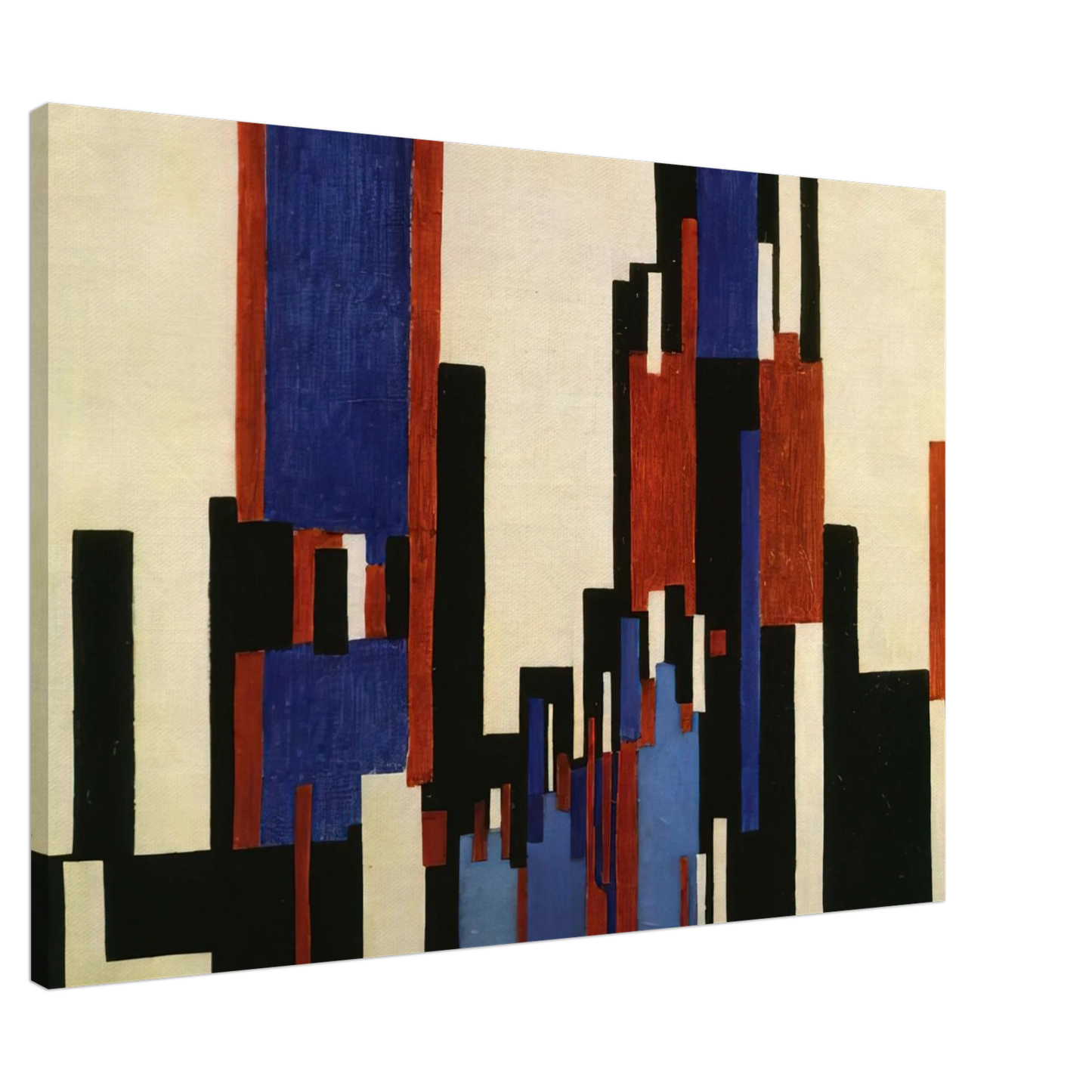 Frantisek Kupka - Vertical Plains Blue and Red Canvas - 20x30 cm / 8x12 inches-canvas