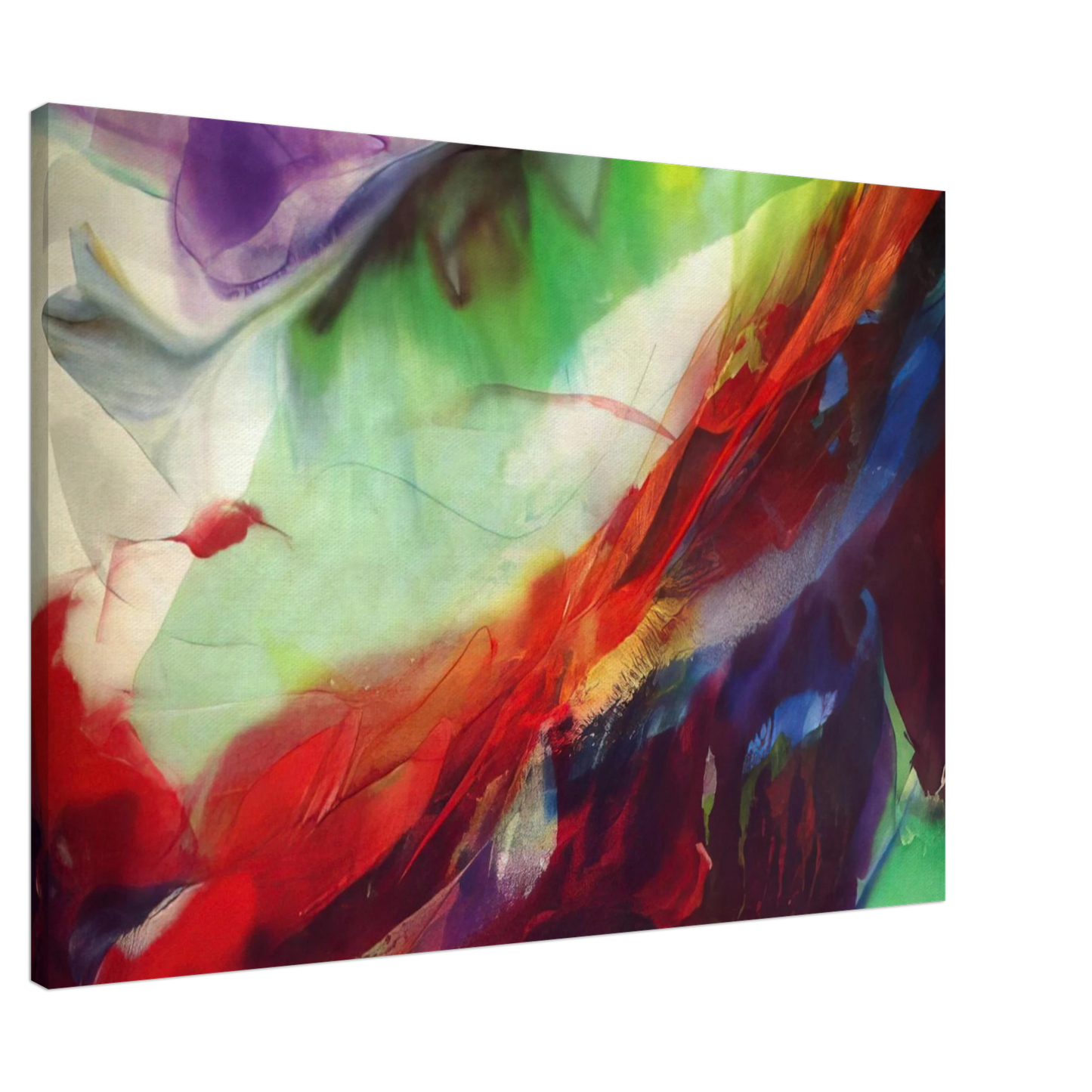 Paul Jenkins - Phenomena Sun over the Hour Glass - 1966 Canvas - 20x30 cm / 8x12 inches-canvas