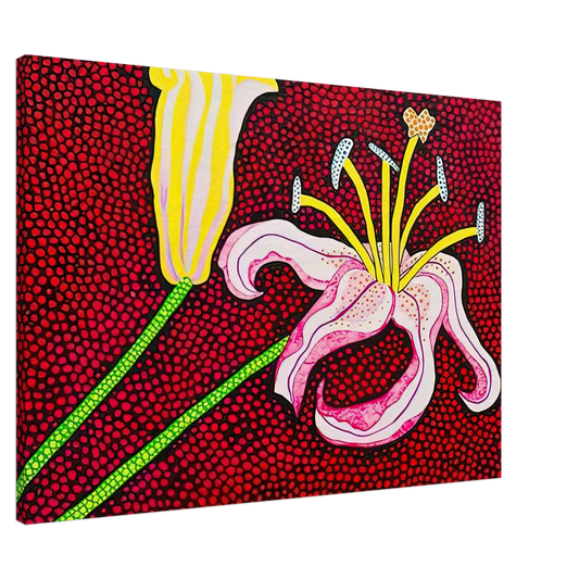 Yayoi Kusama - READY TO BLOSSOM IN THE MORNING 1989 Canvas - 20x30 cm / 8x12 inches-canvas