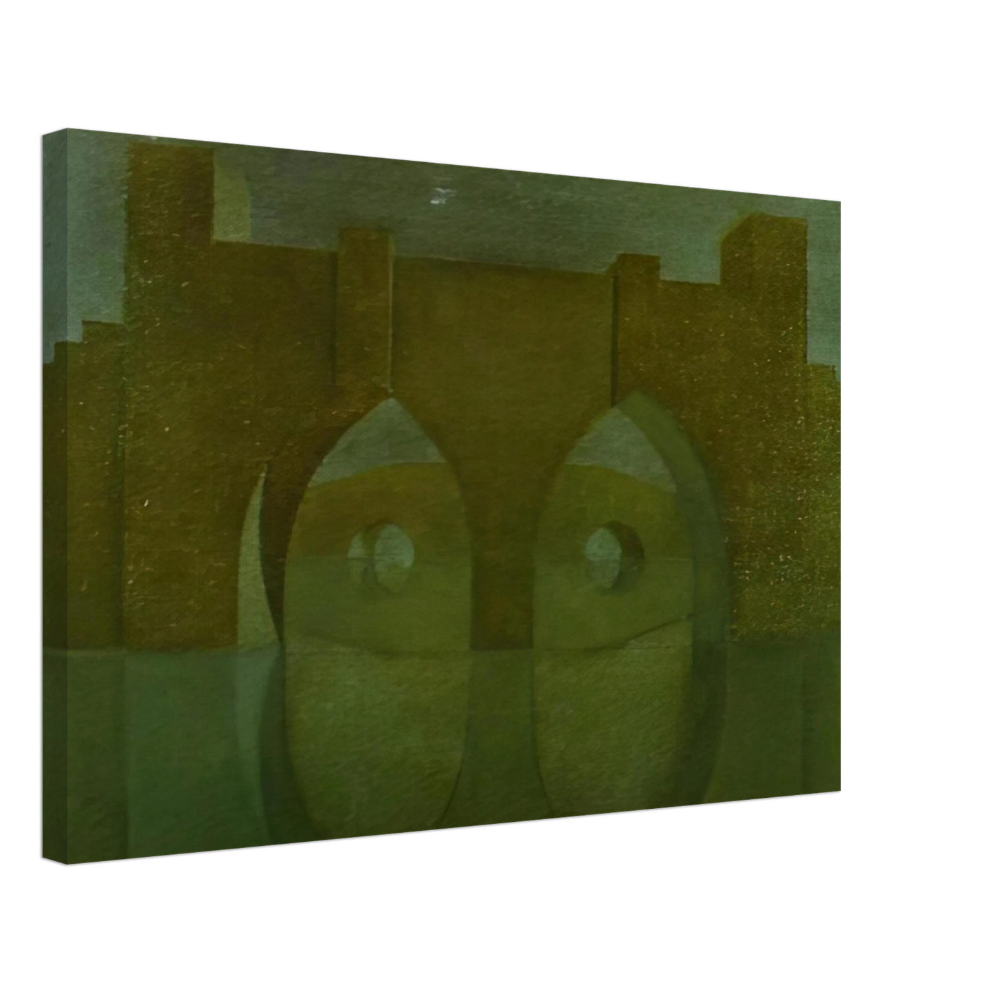 Salvador Dali - UNTITLED BRIDGE WITH REFLECTIONS SKETCH FOR A DUAL IMAGE PICTURE UNFINISHED Canvas - 70x100 cm / 28x40 inches-canvas