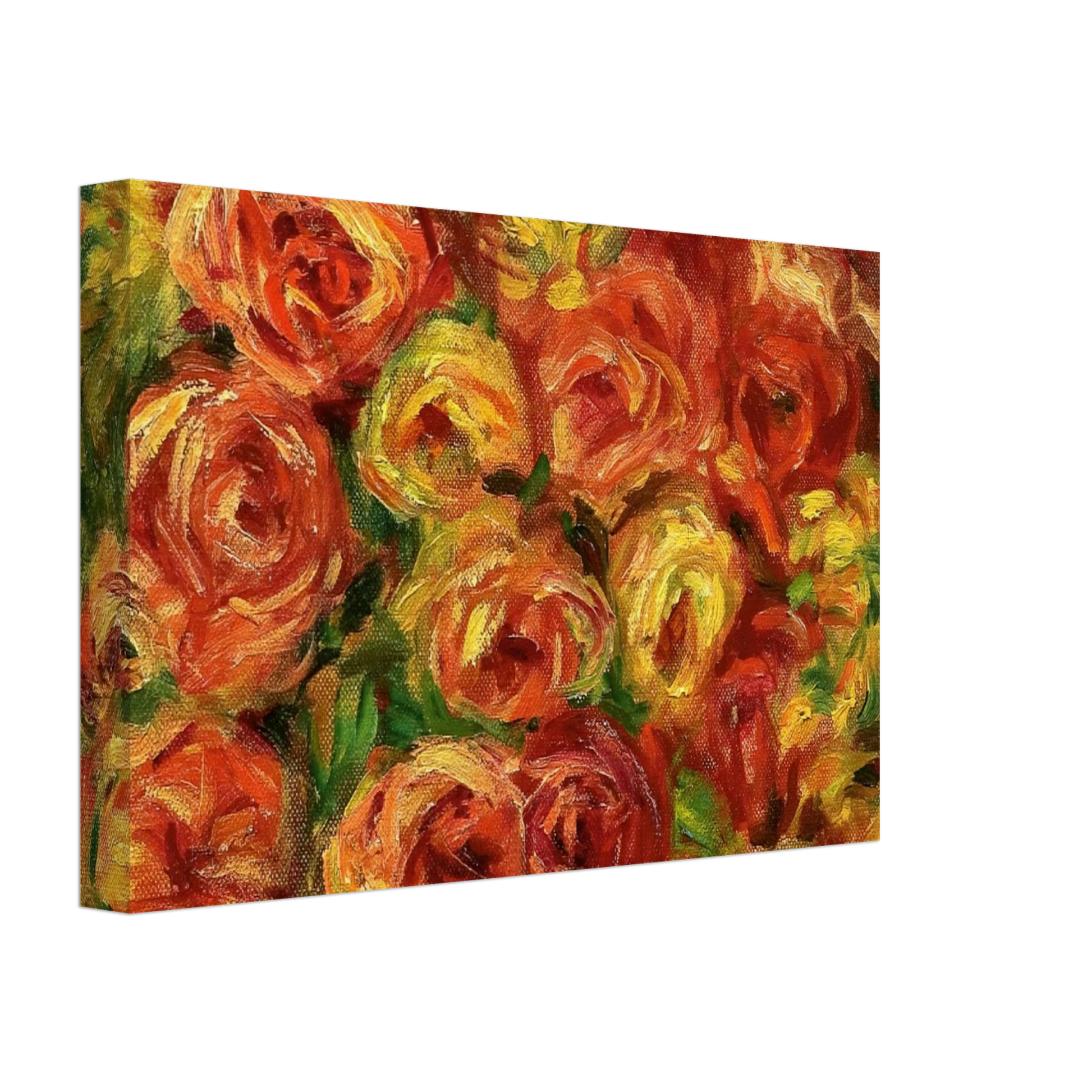 Pierre-Auguste Renoir - Armful of Roses Canvas - 40x60 cm / 16x24 inches-canvas