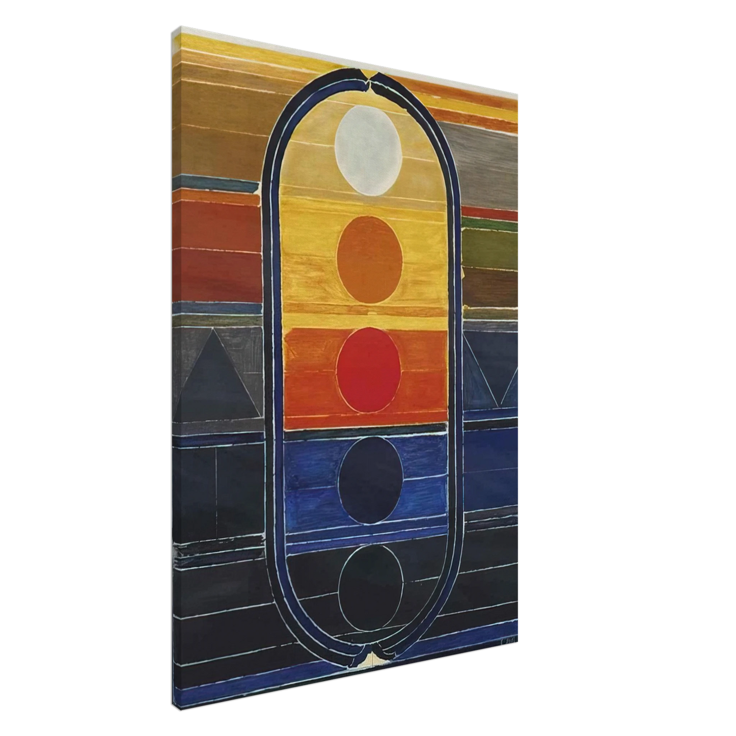 S. H. Raza - Composition - Abstract Art Canvas - 20x30 cm / 8x12 inches-canvas