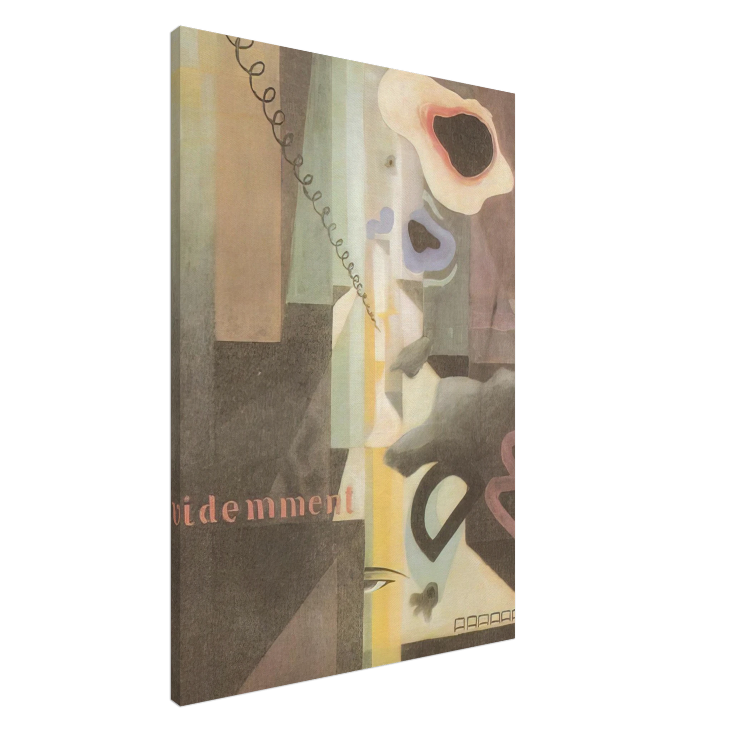 Julius Evola - Composizione Paesaggio Dada n. 3 o n. 2 - 1921 Canvas - 20x30 cm / 8x12 inches-canvas