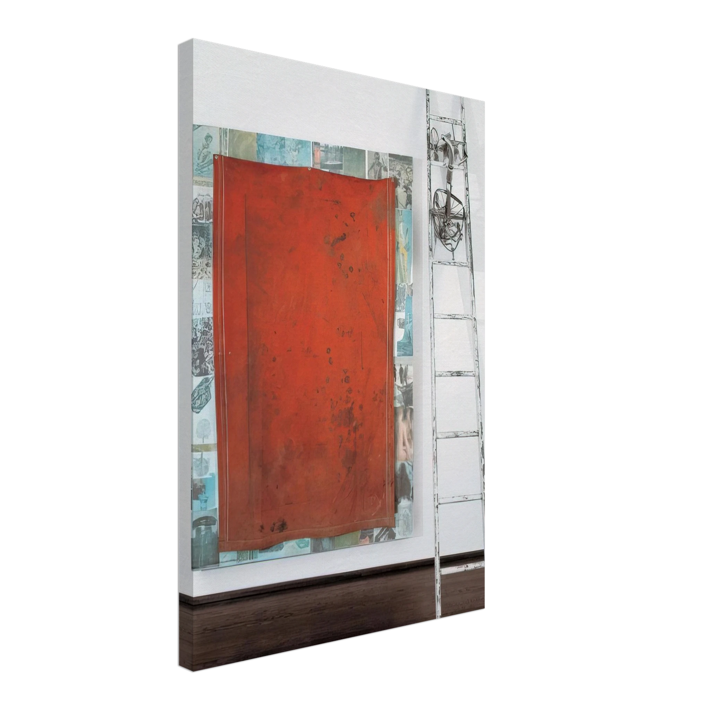 Robert Rauschenberg - MANGO ICE CAVE SCALE 1977 Canvas - 70x100 cm / 28x40 inches-canvas