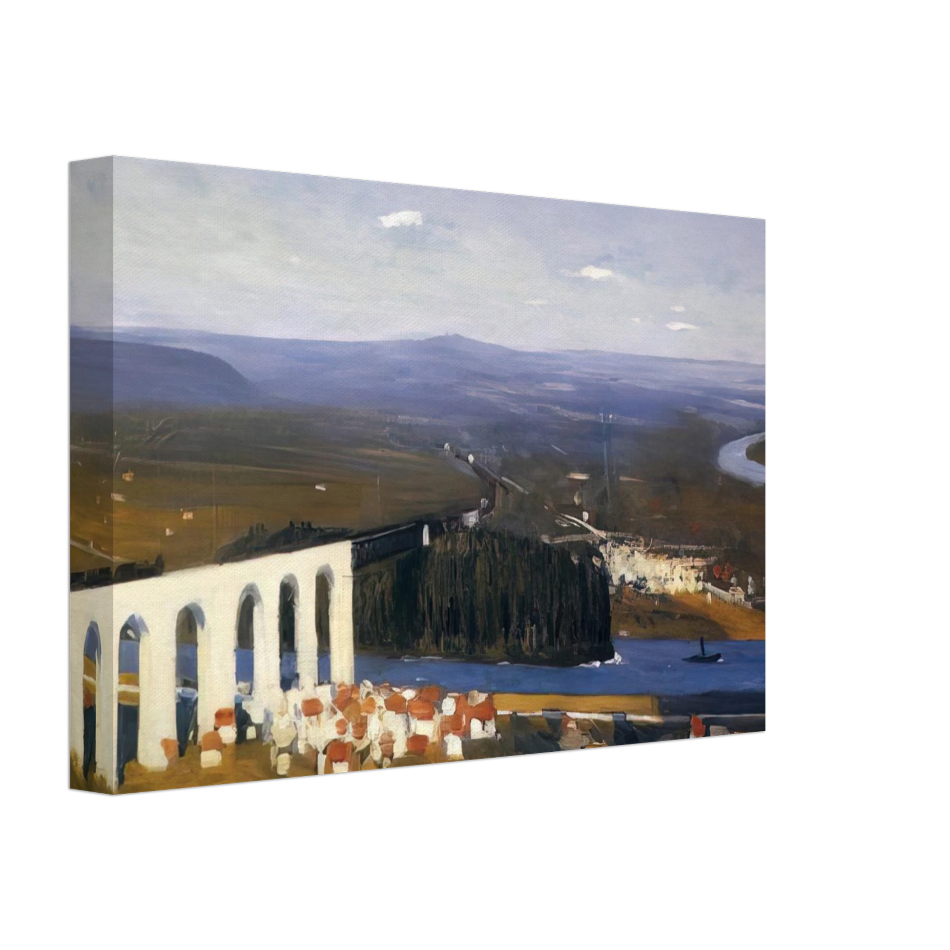 Edward Hopper - Valley of the Seine Canvas - 70x100 cm / 28x40 inches-canvas