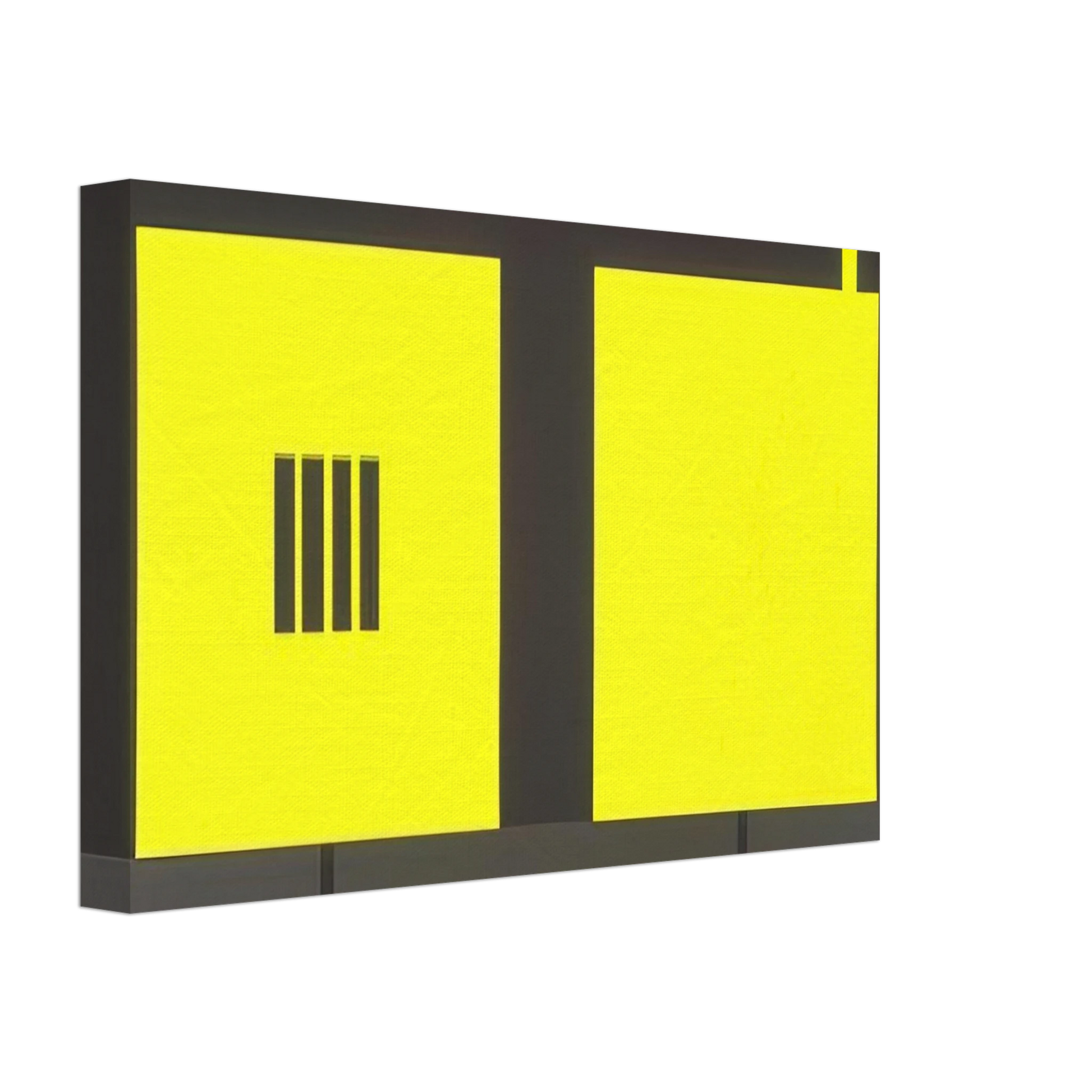 Peter Halley - Prison  Cell with Smokestack  Conduit - 1985 Canvas - 40x60 cm / 16x24 inches-canvas