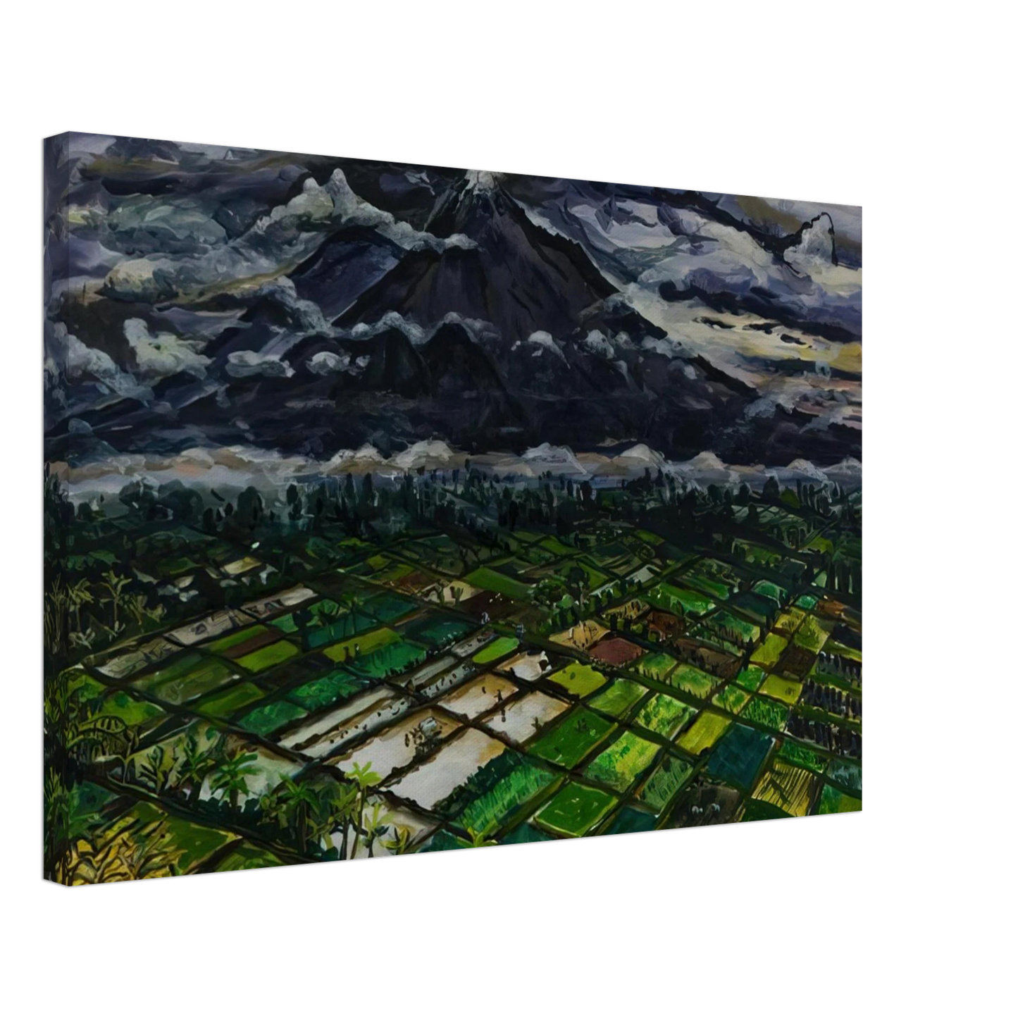 Ivan Albright - MT SEMERU JADKA KURA JAVA 1969 Canvas - 40x60 cm / 16x24 inches-canvas