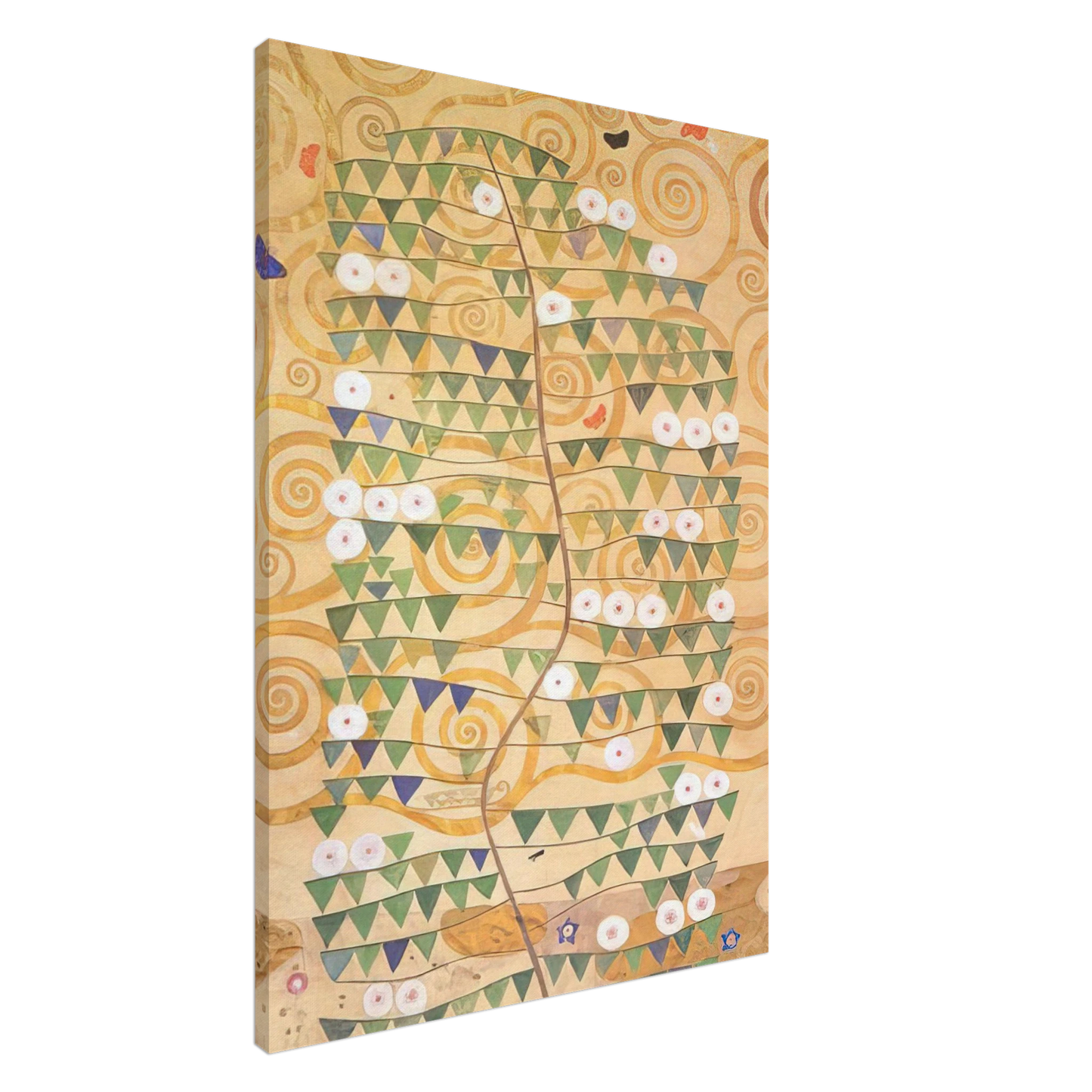 Gustav Klimt - CARTOON FOR THE FRIEZE OF THE VILLA STOCLET IN BRUSSELS RIGHT PART OF THE TREE OF LIFE 1909 Canvas - 20x30 cm / 8x12 inches-canvas