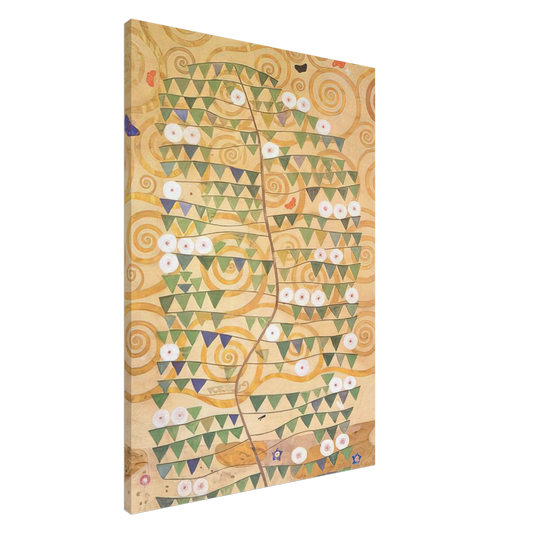 Gustav Klimt - CARTOON FOR THE FRIEZE OF THE VILLA STOCLET IN BRUSSELS RIGHT PART OF THE TREE OF LIFE 1909 Canvas - 20x30 cm / 8x12 inches-canvas