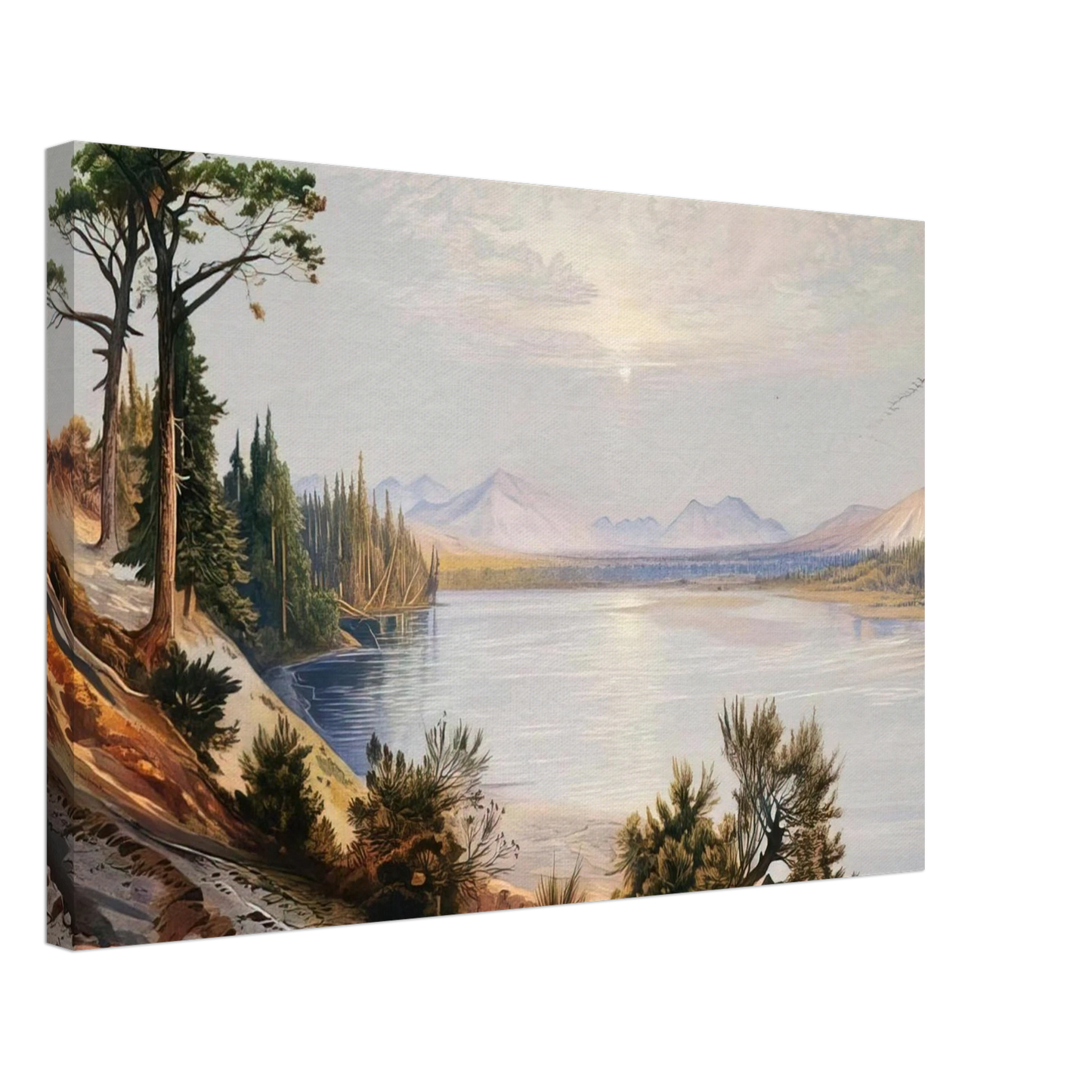 Thomas Moran - Head of Yellowstone River Canvas - 40x60 cm / 16x24 inches-canvas