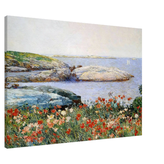 Childe Hassam - Poppies, Isles of Shoals Canvas - 20x30 cm / 8x12 inches-canvas