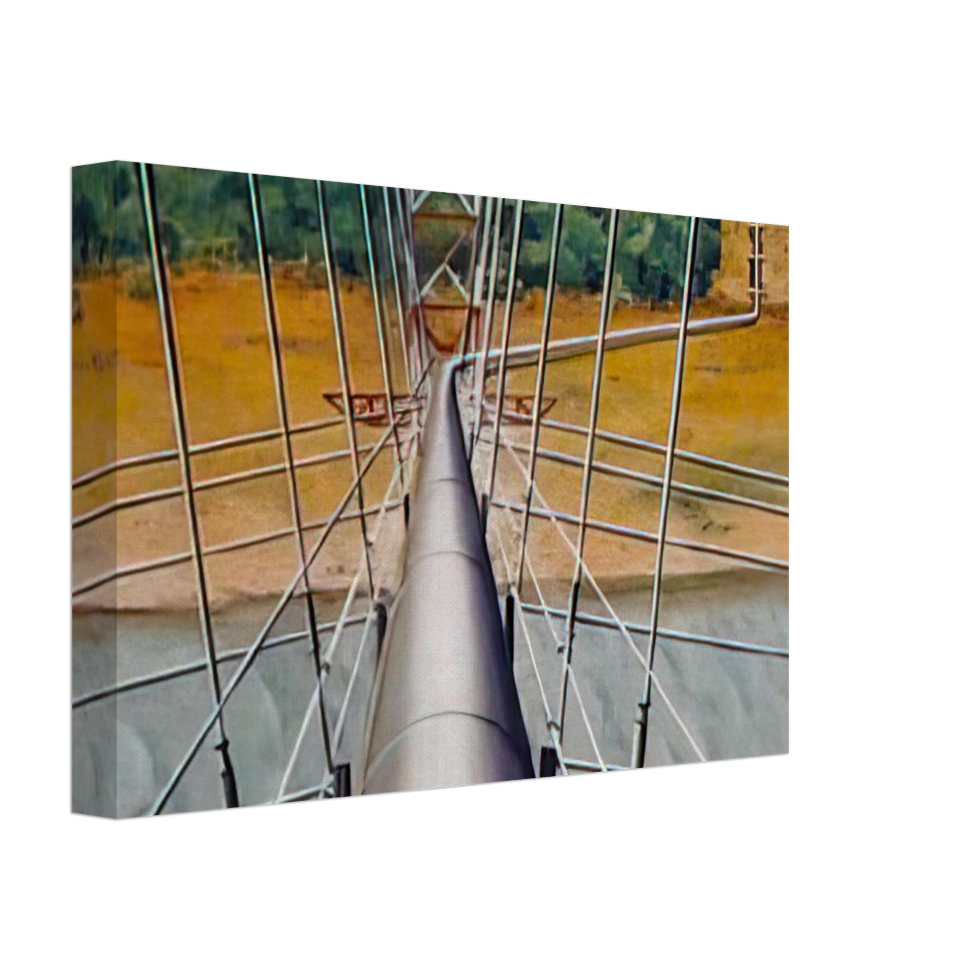 Clarence Holbrook Carter - Pipeline - 1955 Canvas - 40x60 cm / 16x24 inches-canvas