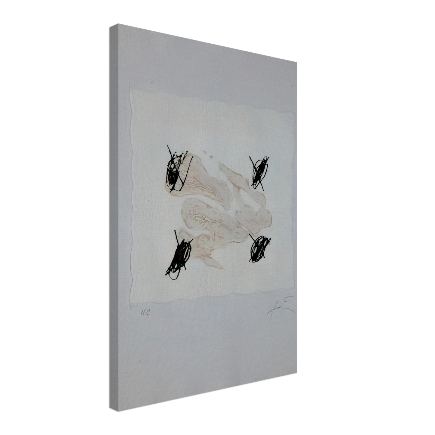 Antoni Tapies - PETRIFICADA PETRIFICANTE II 1978 Canvas - 70x100 cm / 28x40 inches-canvas