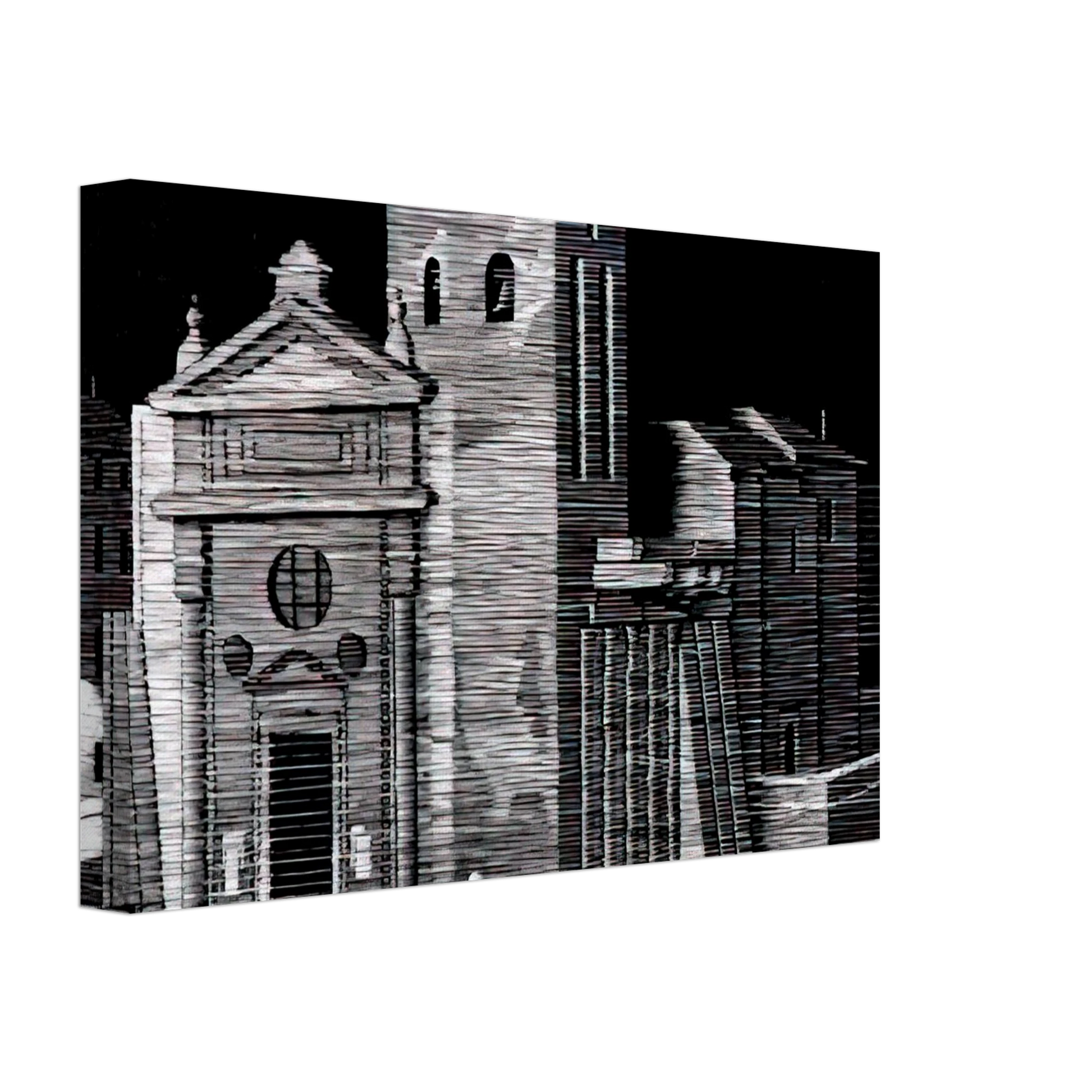 MC Escher - NOCTURNAL ROME Canvas - 70x100 cm / 28x40 inches-canvas