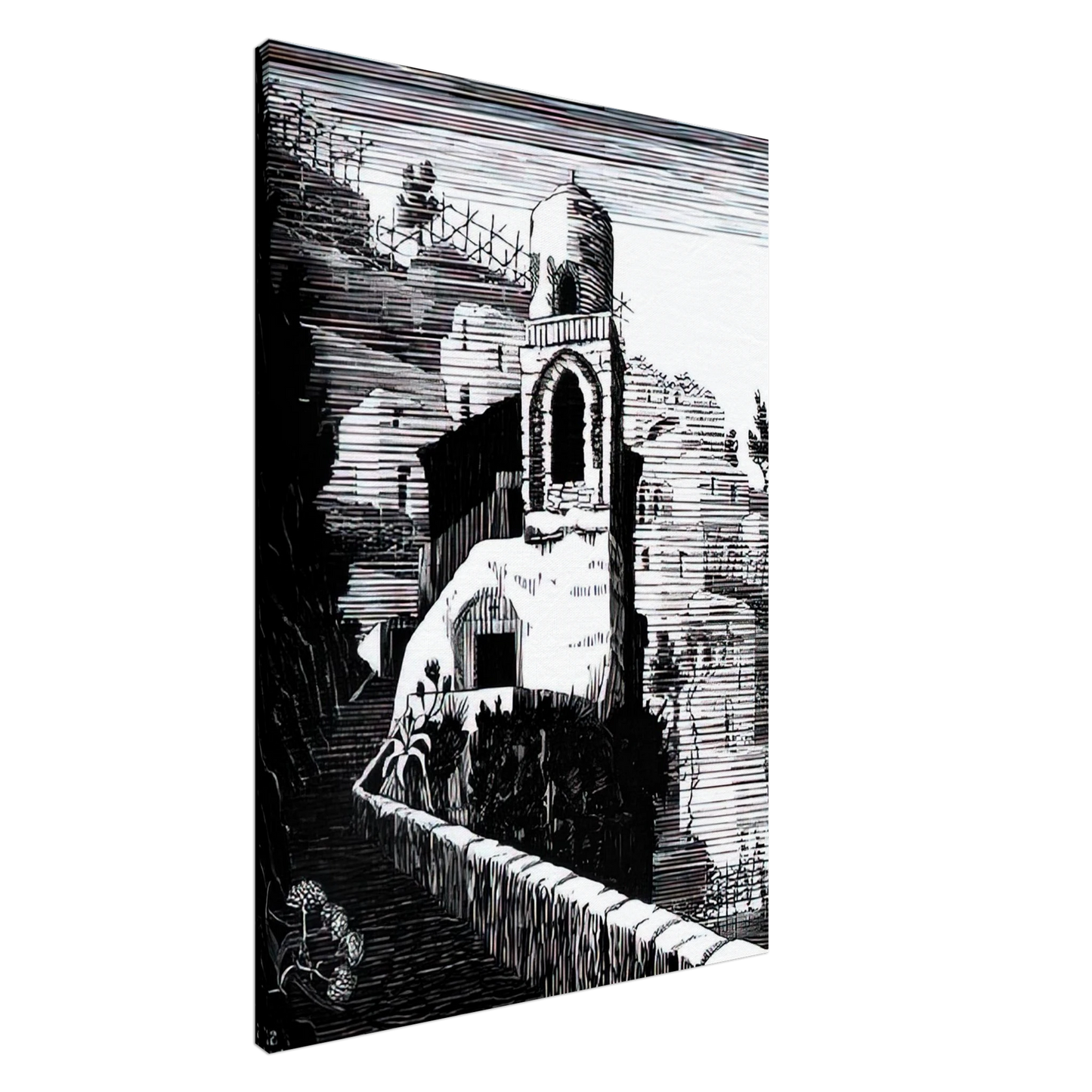 MC Escher - SAN GIOVANNI RAVELLO FEBRUARY 1932 1932 Canvas - 20x30 cm / 8x12 inches-canvas