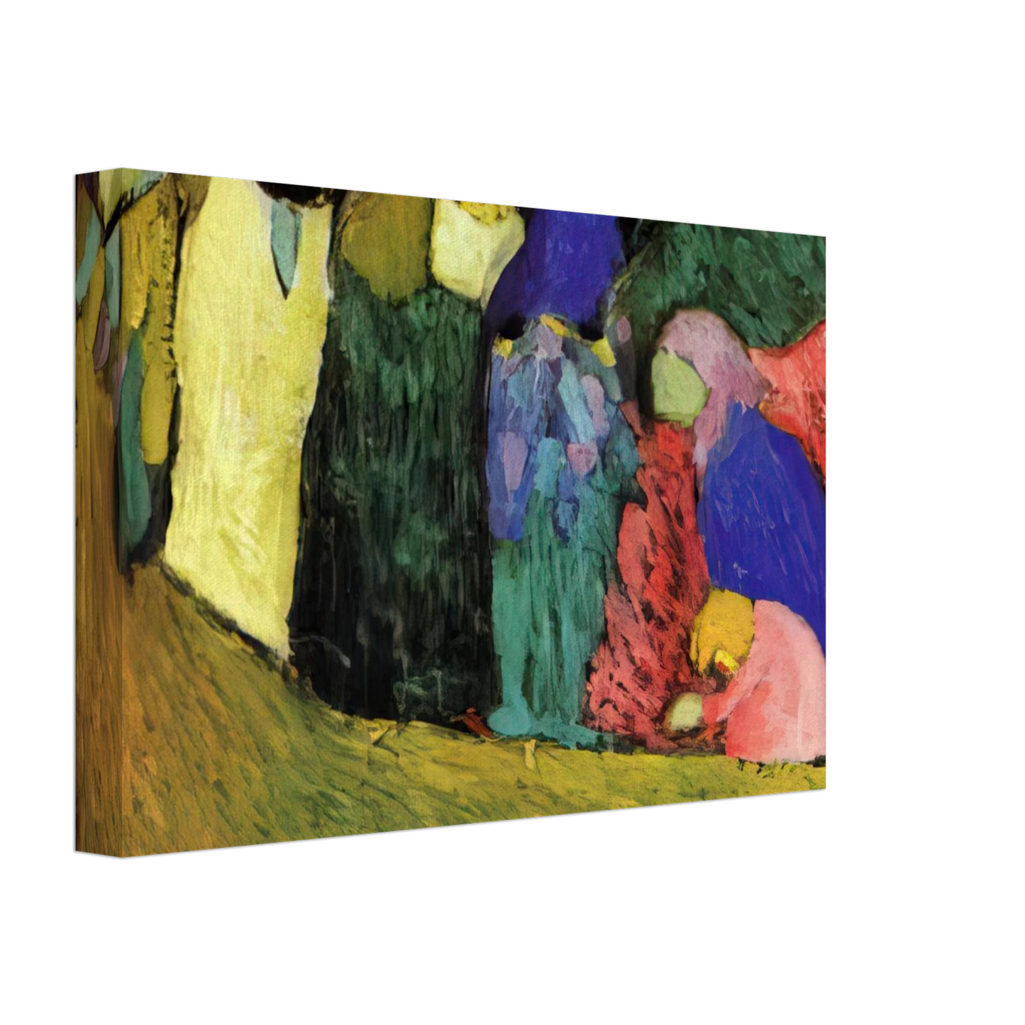 Wassily Kandinsky - ENCOUNTER 1908 Canvas - 40x60 cm / 16x24 inches-canvas