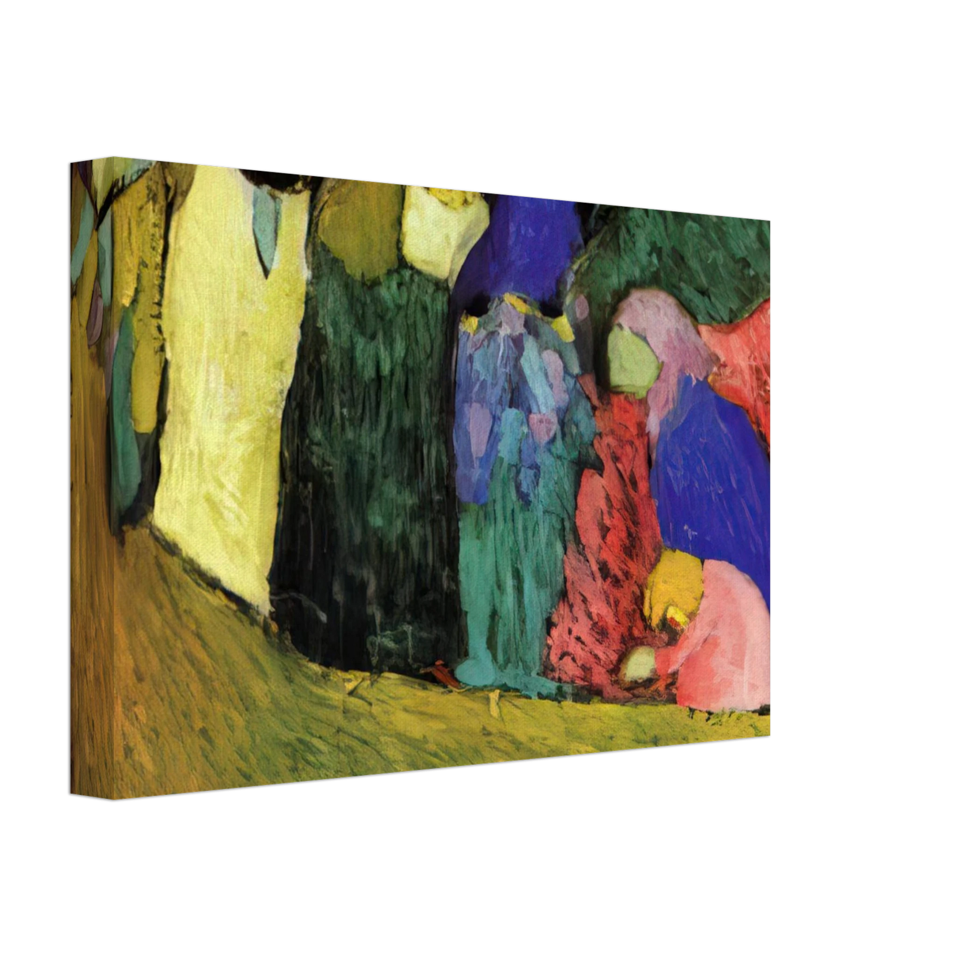 Wassily Kandinsky - ENCOUNTER 1908 Canvas - 40x60 cm / 16x24 inches-canvas