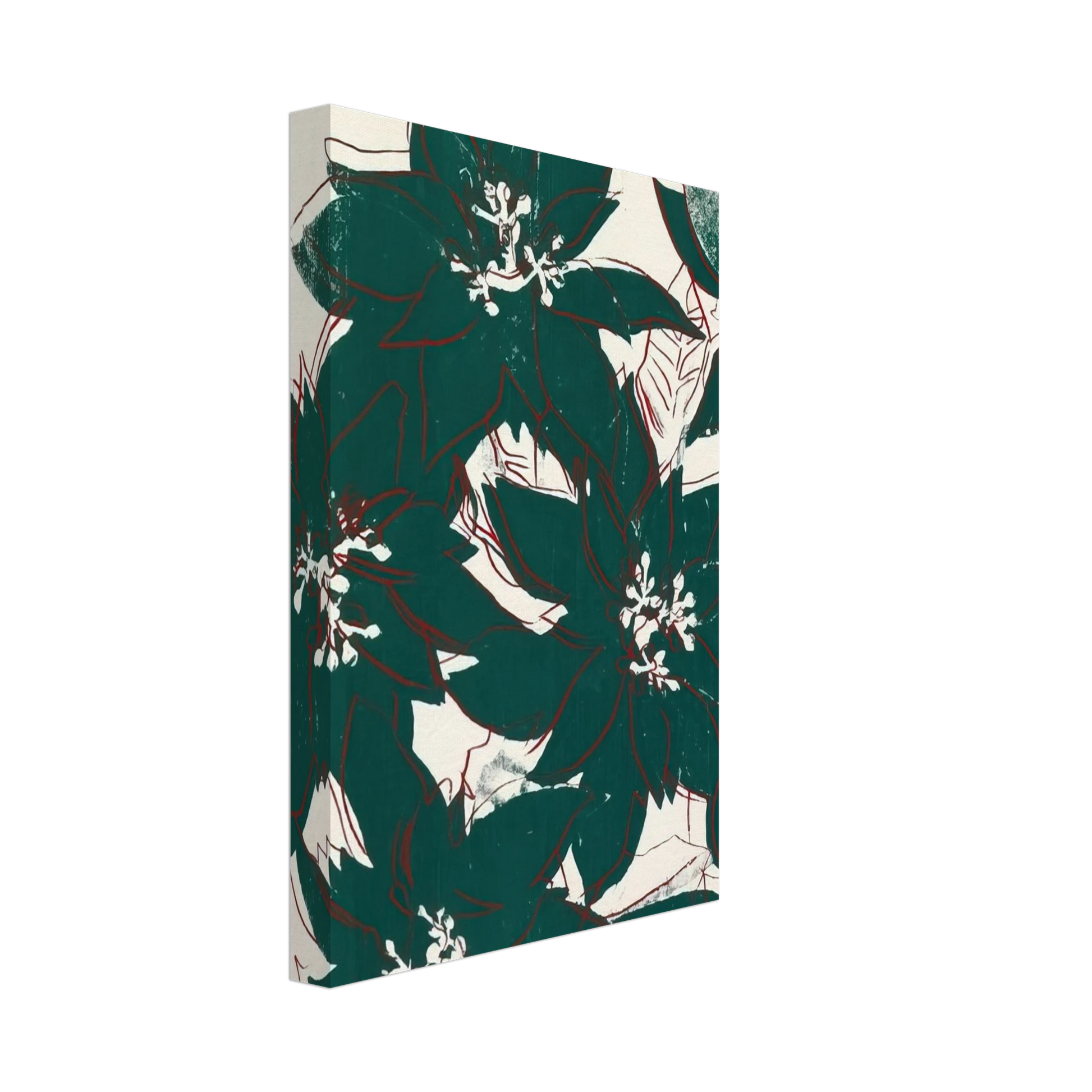 Andy Warhol - Poinsetta Canvas - 40x60 cm / 16x24 inches-canvas