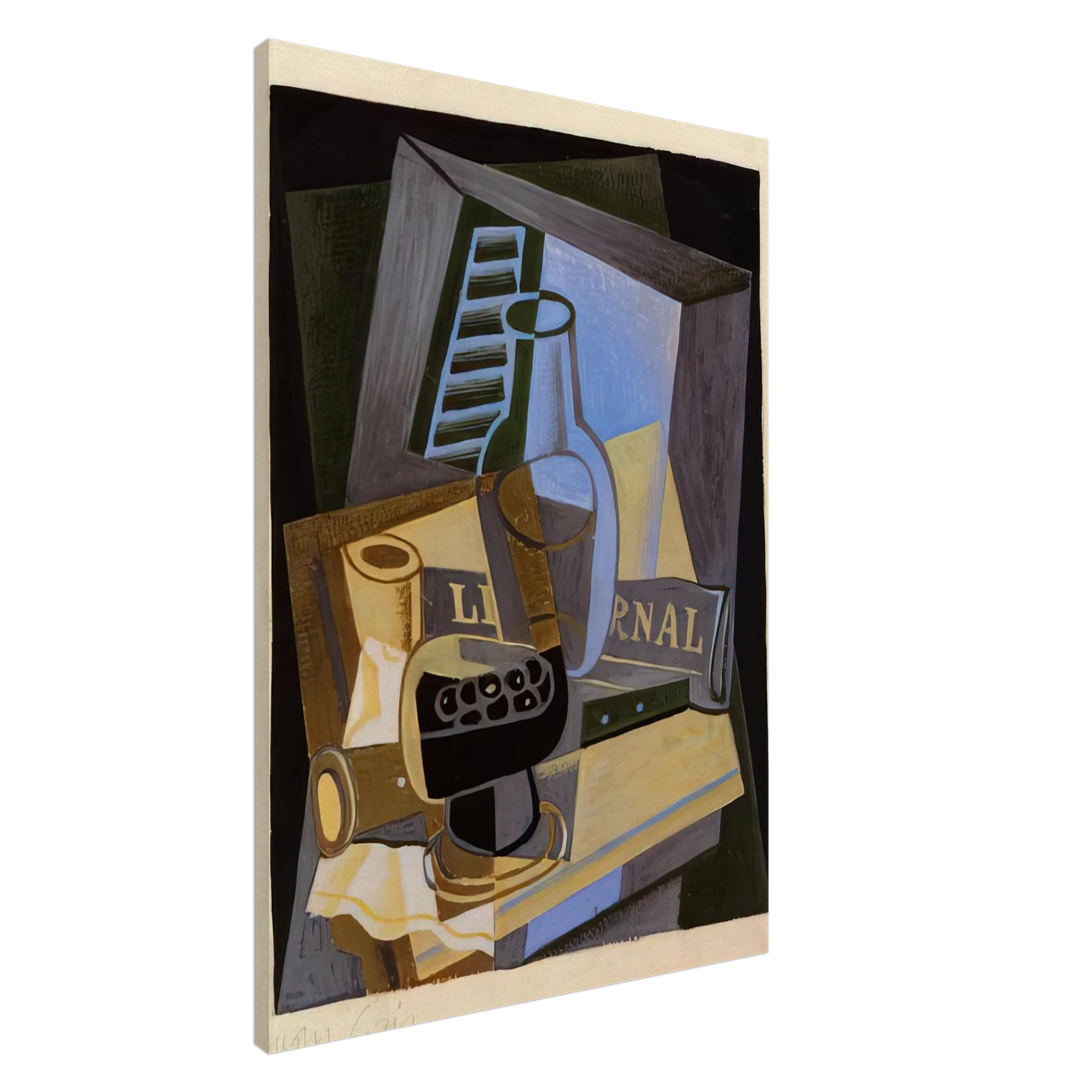 Juan Gris - STILL LIFE IN FRONT OF THE WIINDOW 1922 Canvas - 20x30 cm / 8x12 inches-canvas