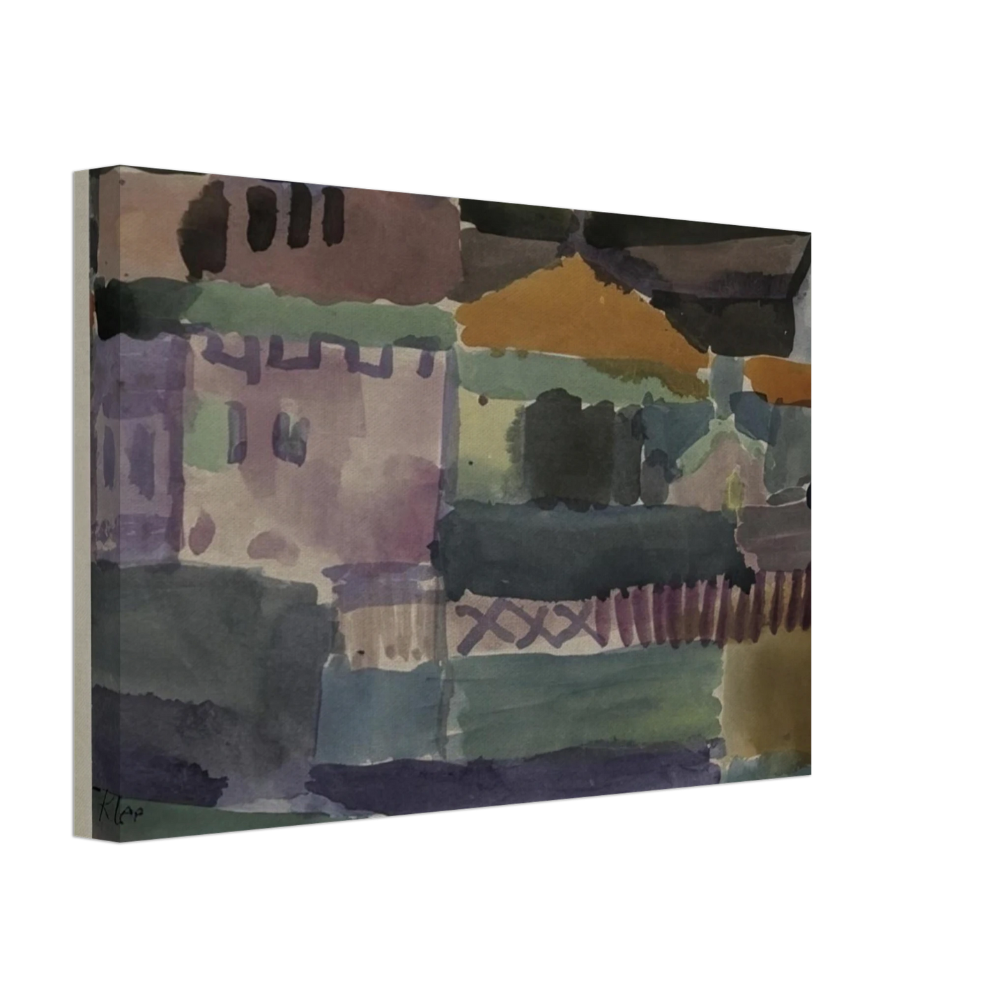 Paul Klee - IN THE HOUSES OF ST GERMAIN 1914 Canvas - 40x60 cm / 16x24 inches-canvas