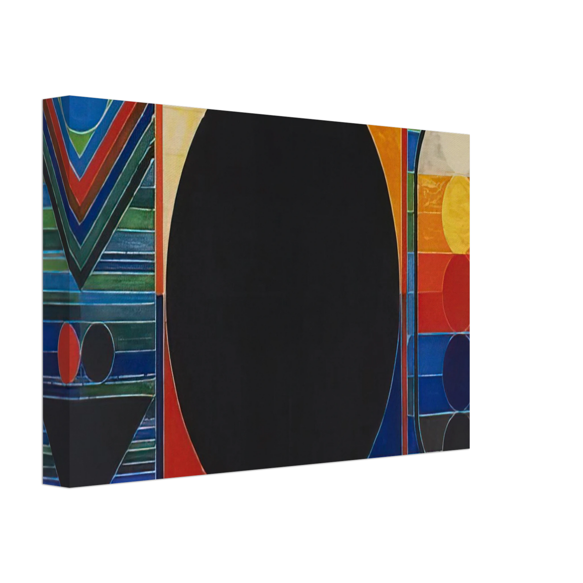 S. H. Raza - Composition Geometrique - 2007 Canvas - 40x60 cm / 16x24 inches-canvas