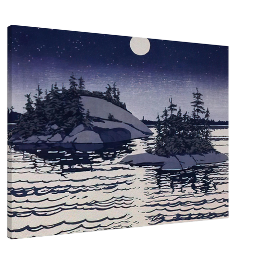 Neil Welliver - Islands Allagash - 1990 Canvas - 20x30 cm / 8x12 inches-canvas