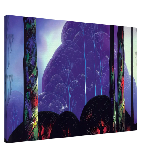 Eyvind Earle - Purple Sunset Canvas - 20x30 cm / 8x12 inches-canvas