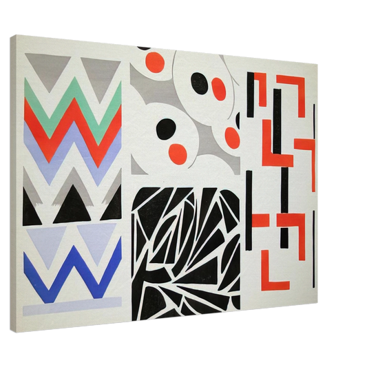 Sonia Delaunay - HER PAINTINGS HER OBJECTS Canvas - 20x30 cm / 8x12 inches-canvas