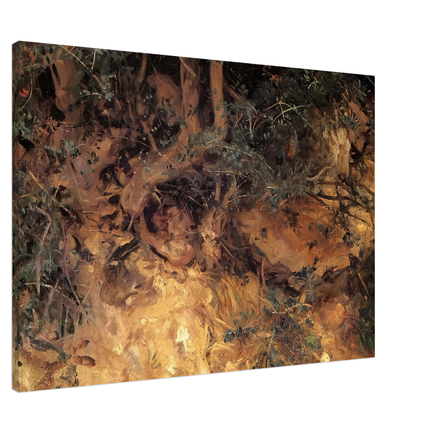 John Singer Sargent - Valdemosa, Majorca Thistles and Herbage on a Hillside Canvas - 20x30 cm / 8x12 inches-canvas