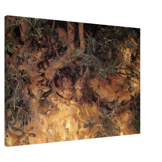 John Singer Sargent - Valdemosa, Majorca Thistles and Herbage on a Hillside Canvas - 20x30 cm / 8x12 inches-canvas