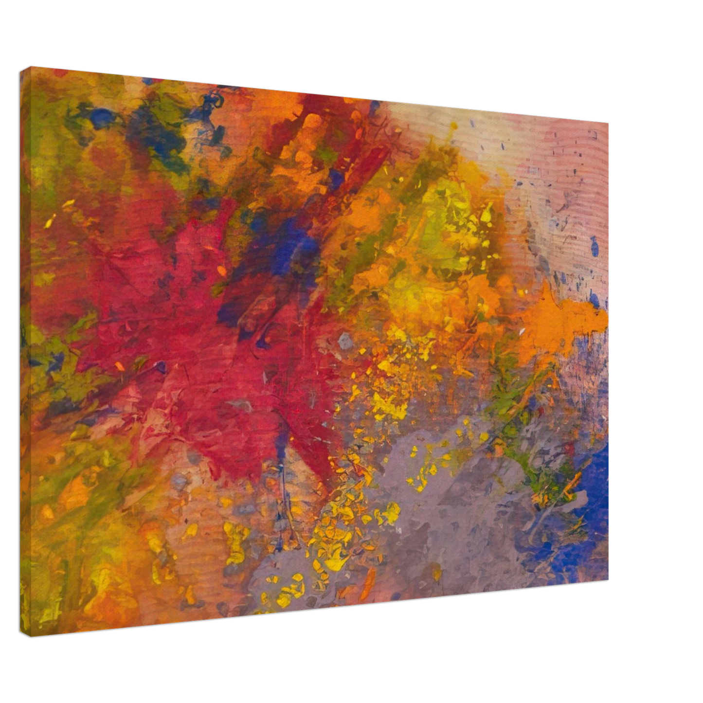 Sam Gilliam - Red Linger Canvas - 20x30 cm / 8x12 inches-canvas