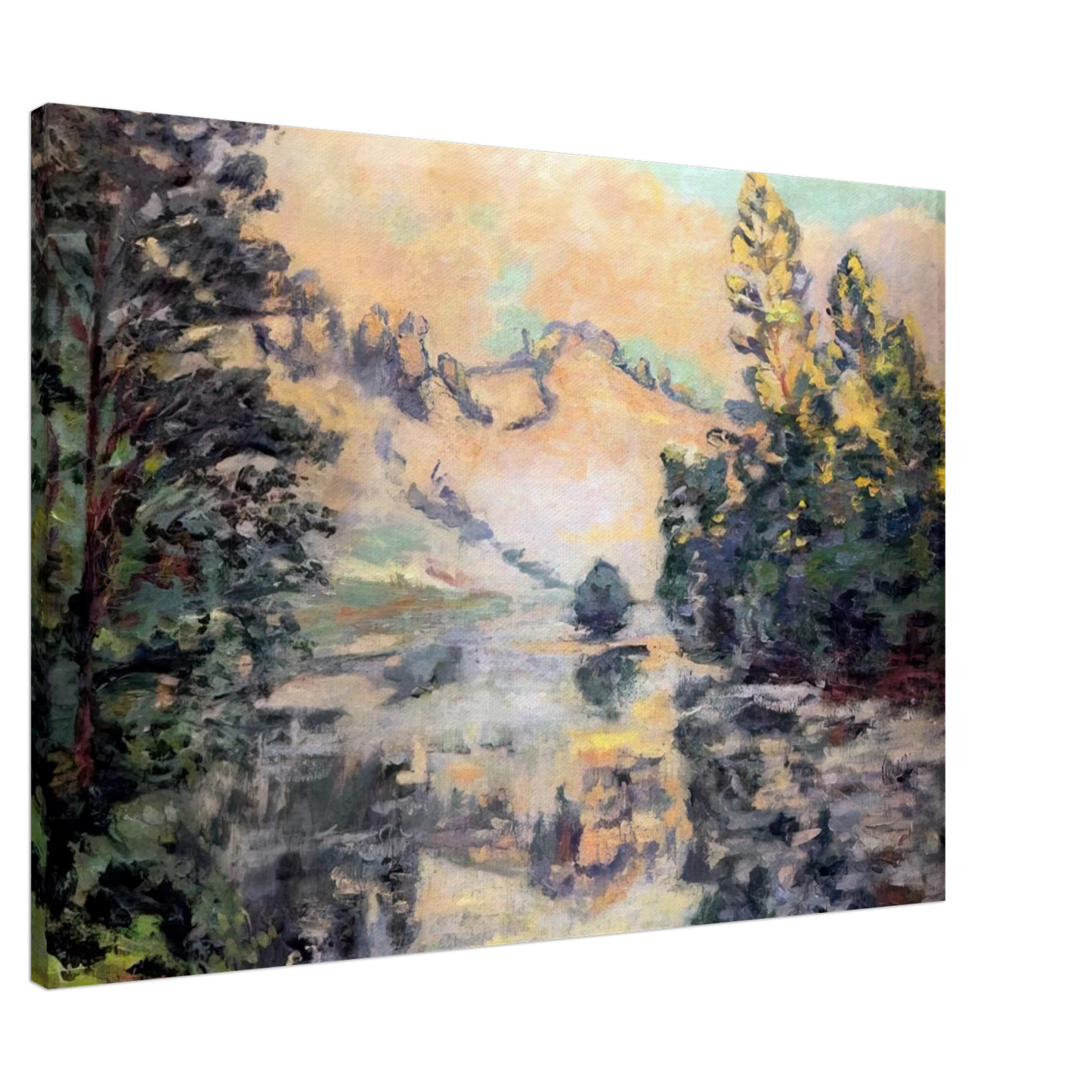 Armand Guillaumin - Landscape of Creuse - 1897 Canvas - 20x30 cm / 8x12 inches-canvas